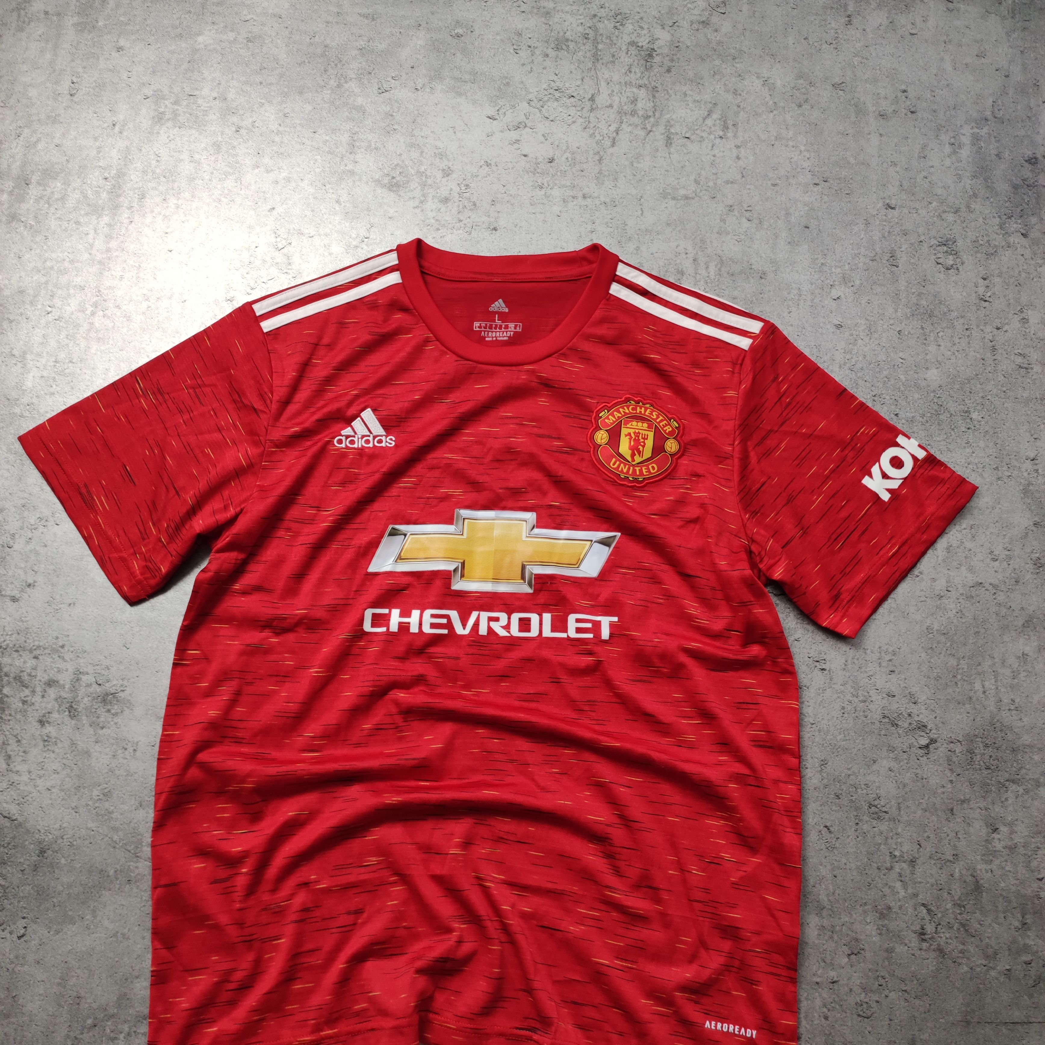 Adidas RARE Manchester United 2020 Adidas Football Home Jersey Size US L / EU 52-54 / 3 - 2 Thumbnail