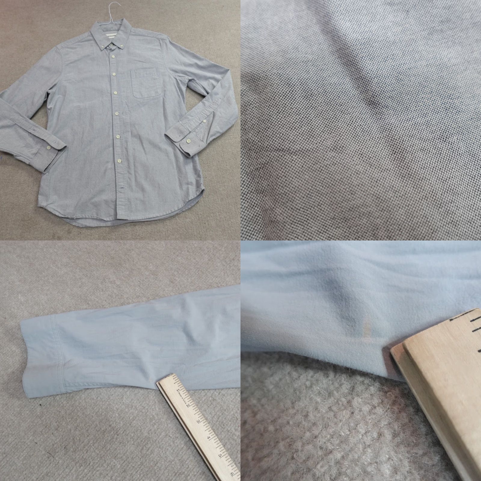 Lululemon Lululemon Shirt XL Gray Solid Performance Off The Chain Button-Up Long Sleeve Mens Womens Athleisure Cotton Nylon Spandex Stretch Pattern Solid Size US XL / EU 56 / 4 - 8 Thumbnail