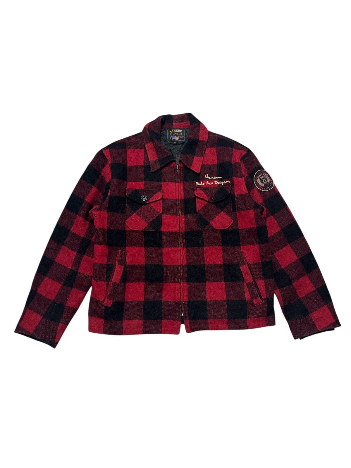 Vanson Leathers VANSON LEATHERS WOOL CHECKERED TARTAN JACKET Size US M / EU 48-50 / 2 - 1 Thumbnail