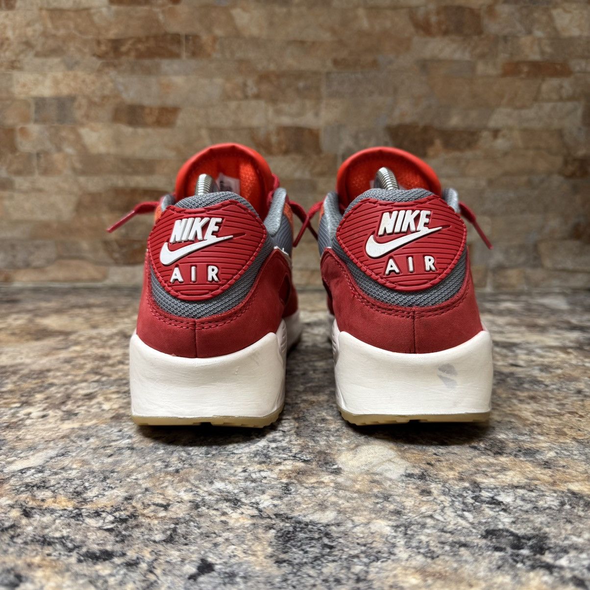 Nike Nike Air Max 90 Premium Gym Red Sz. 10 Size US 10 / EU 43 - 4 Thumbnail