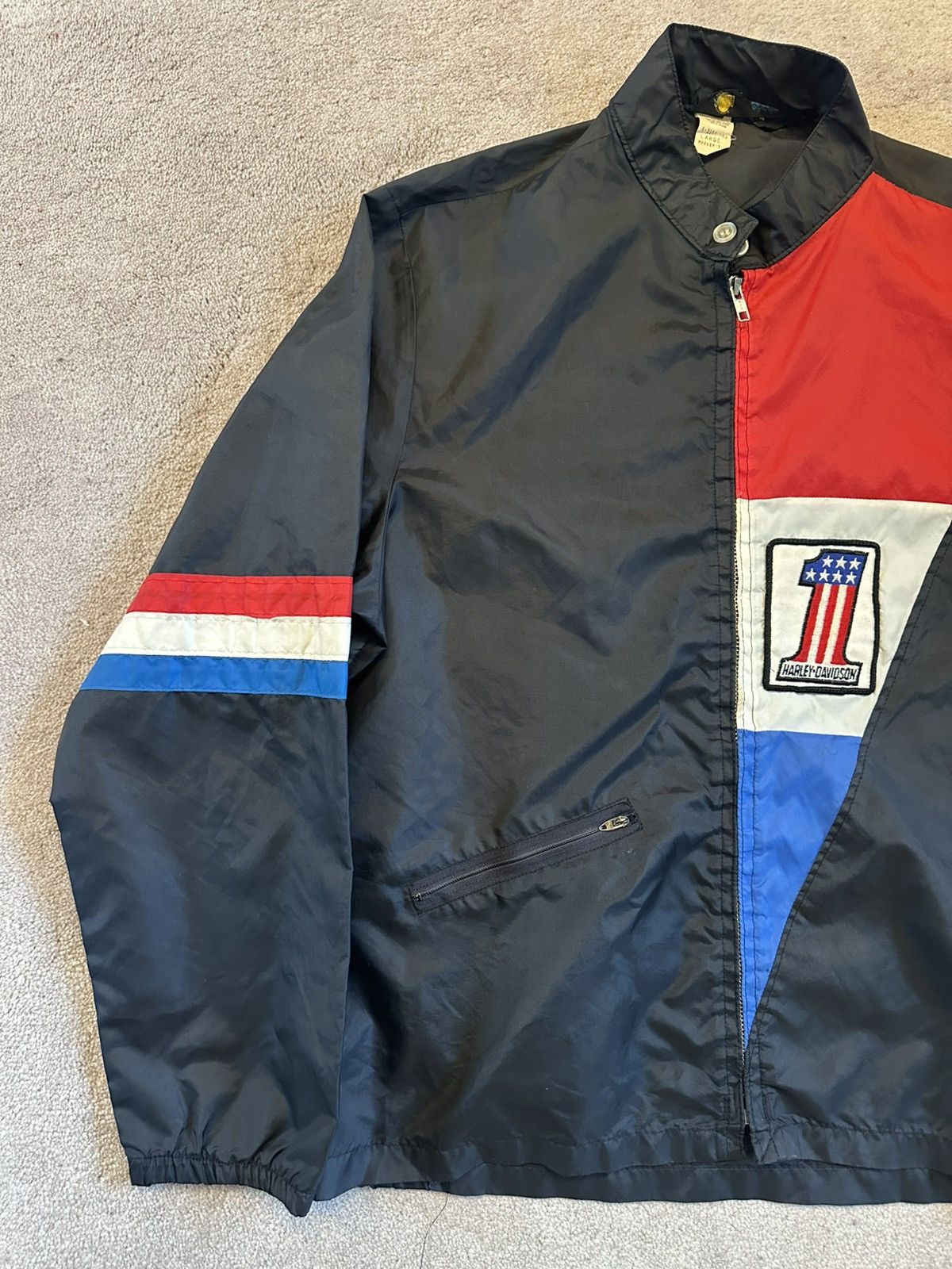Harley Davidson Vintage Harley Davidson Racing Jacket Champion Running Talon Size US L / EU 52-54 / 3 - 3 Thumbnail