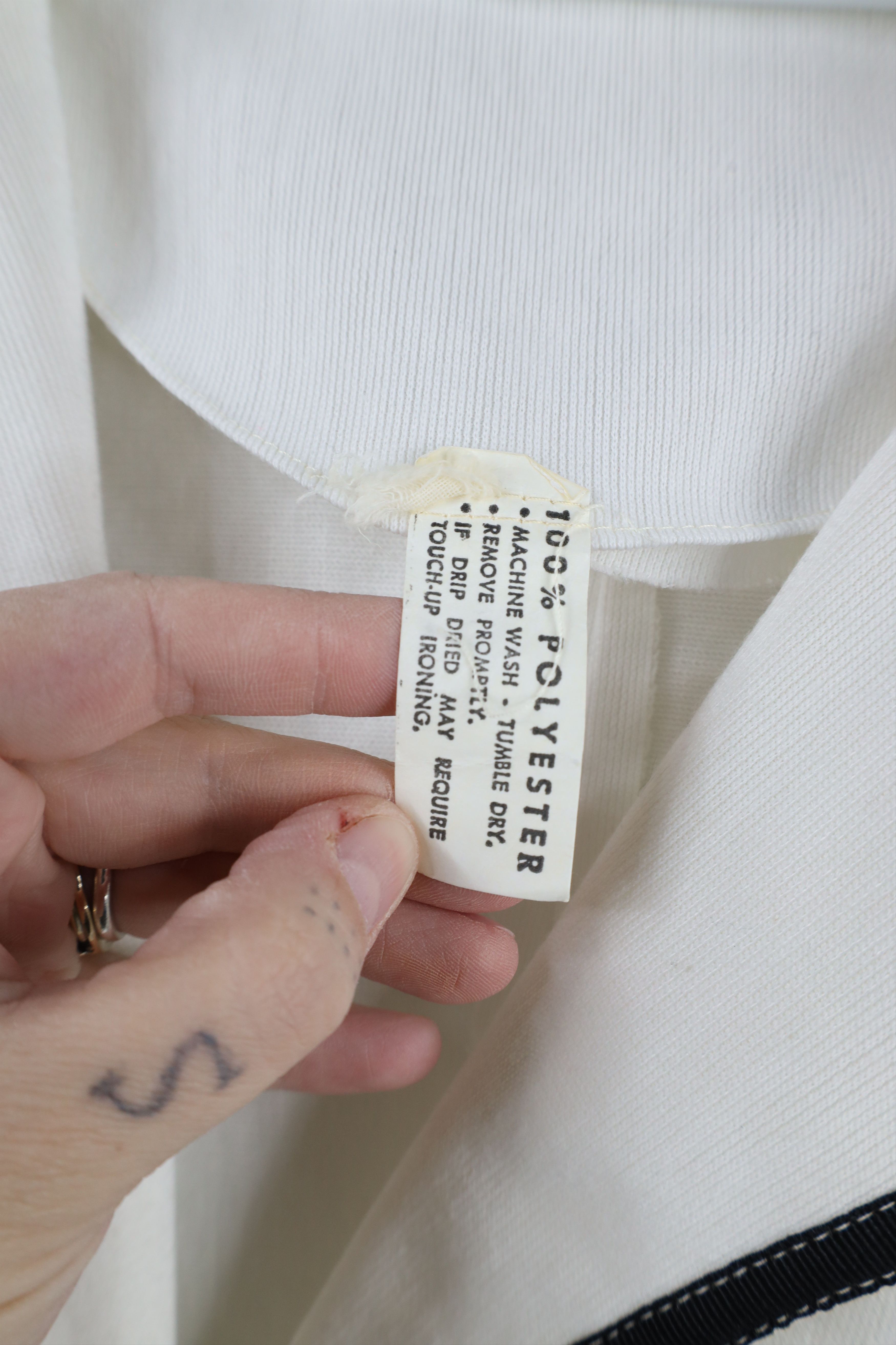Vintage Vintage 70s Streetwear Ribbed Knit Blazer Jacket White USA Size L / US 10 / IT 46 - 6 Thumbnail