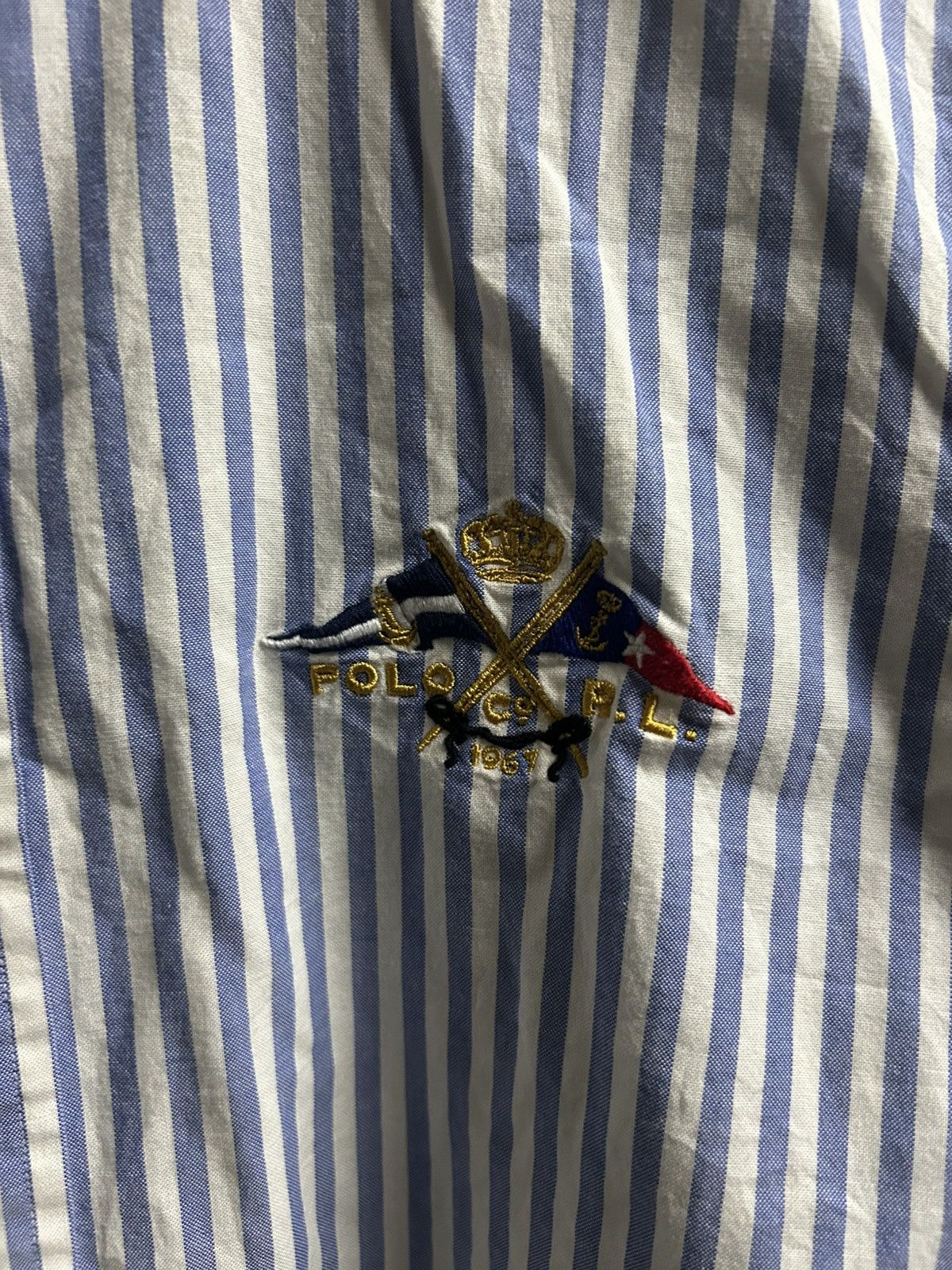 Polo Ralph Lauren Striped Club Collar Nautical Crest Shirt Size US S / EU 44-46 / 1 - 10 Thumbnail
