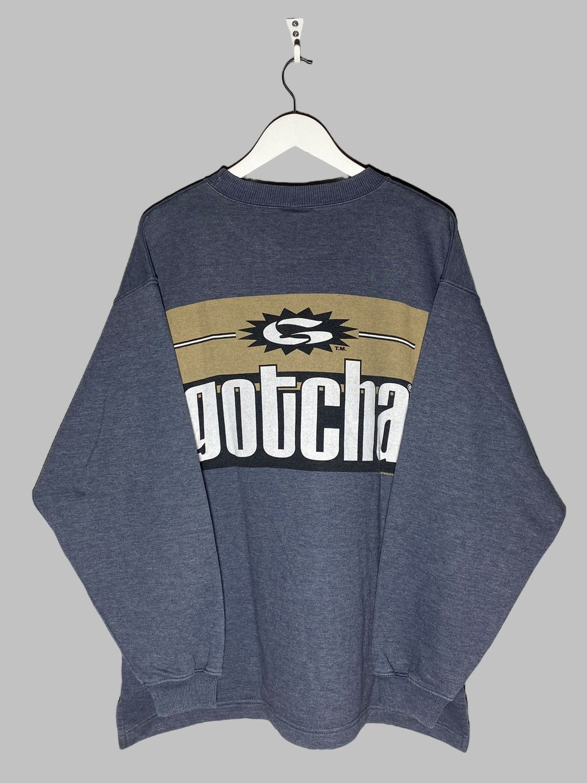 Gotcha × Vintage Vintage 90s Gotcha Crewneck Blue Sweatshirt Graphic Surf y2k Size US L / EU 52-54 / 3 - 1 Thumbnail