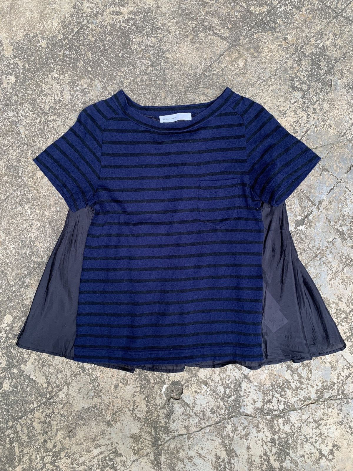Designer × Sacai sacai luck Japan Striped Pocket Mix Nylon Designer Top Size M / US 6-8 / IT 42-44 - 1 Thumbnail