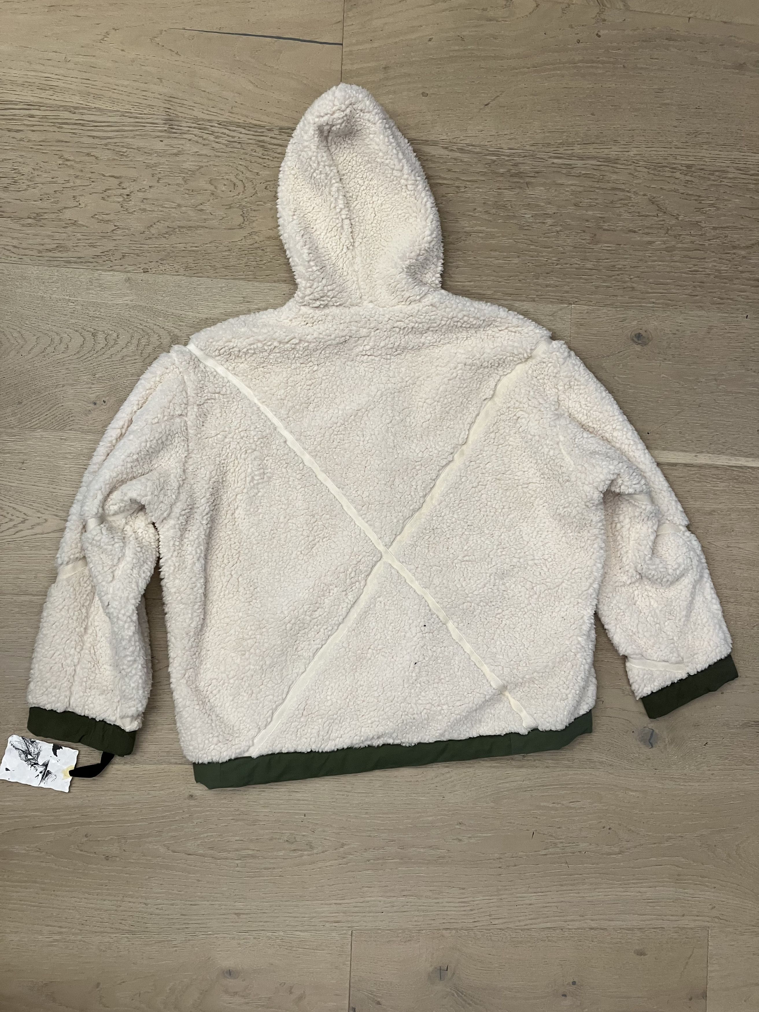 Greg Lauren $2950 NWT Greg Lauren Ivory Sherpa Hooded Boxy XXL (Size 5 Size US XXL / EU 58 / 5 - 7 Thumbnail