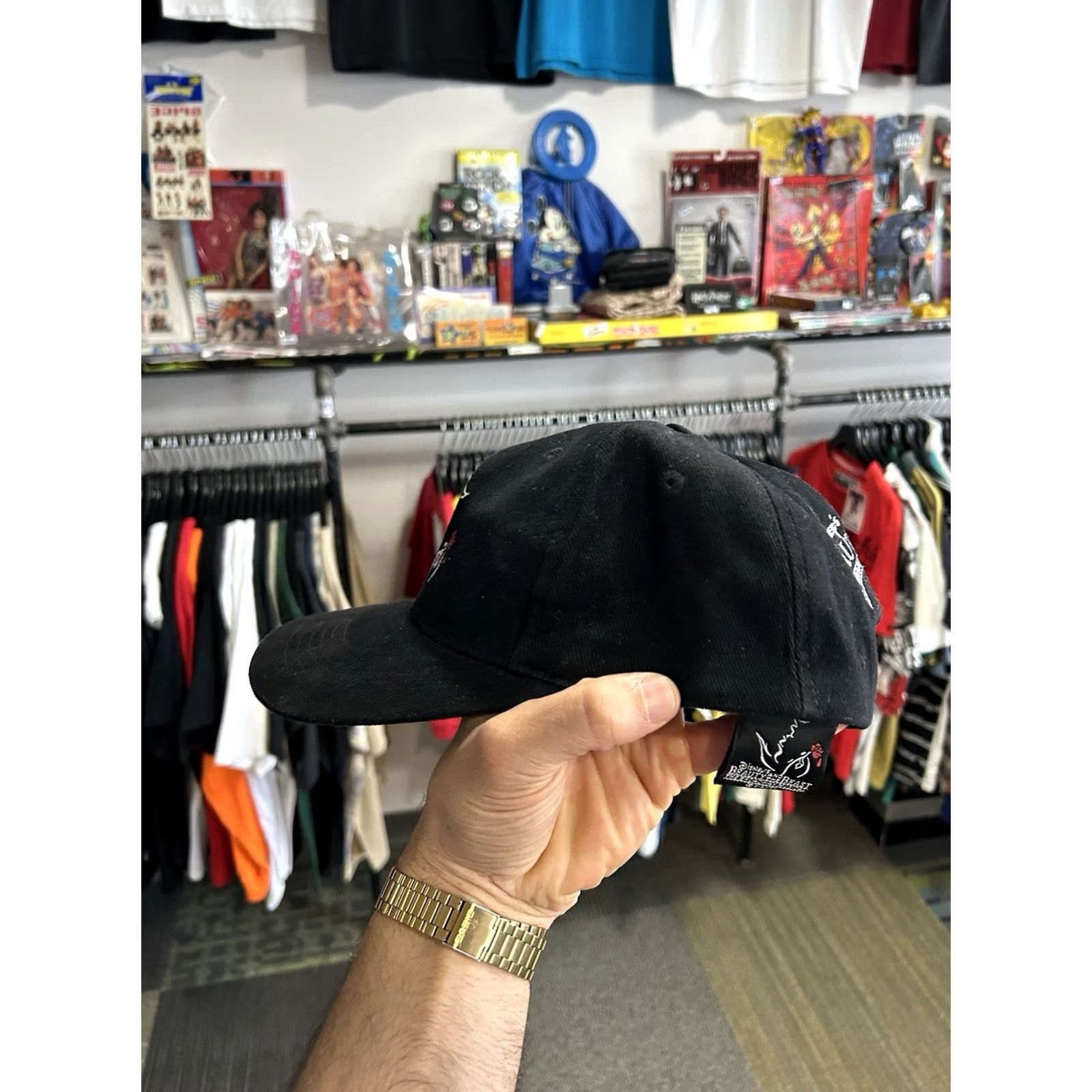 Disney VINTAGE Disney Beauty And The Beast The Broadway Musical Snapback Hat Cap 90s Unisex Adults One Size Black Baseball Cap Hat Size ONE SIZE - 6 Thumbnail