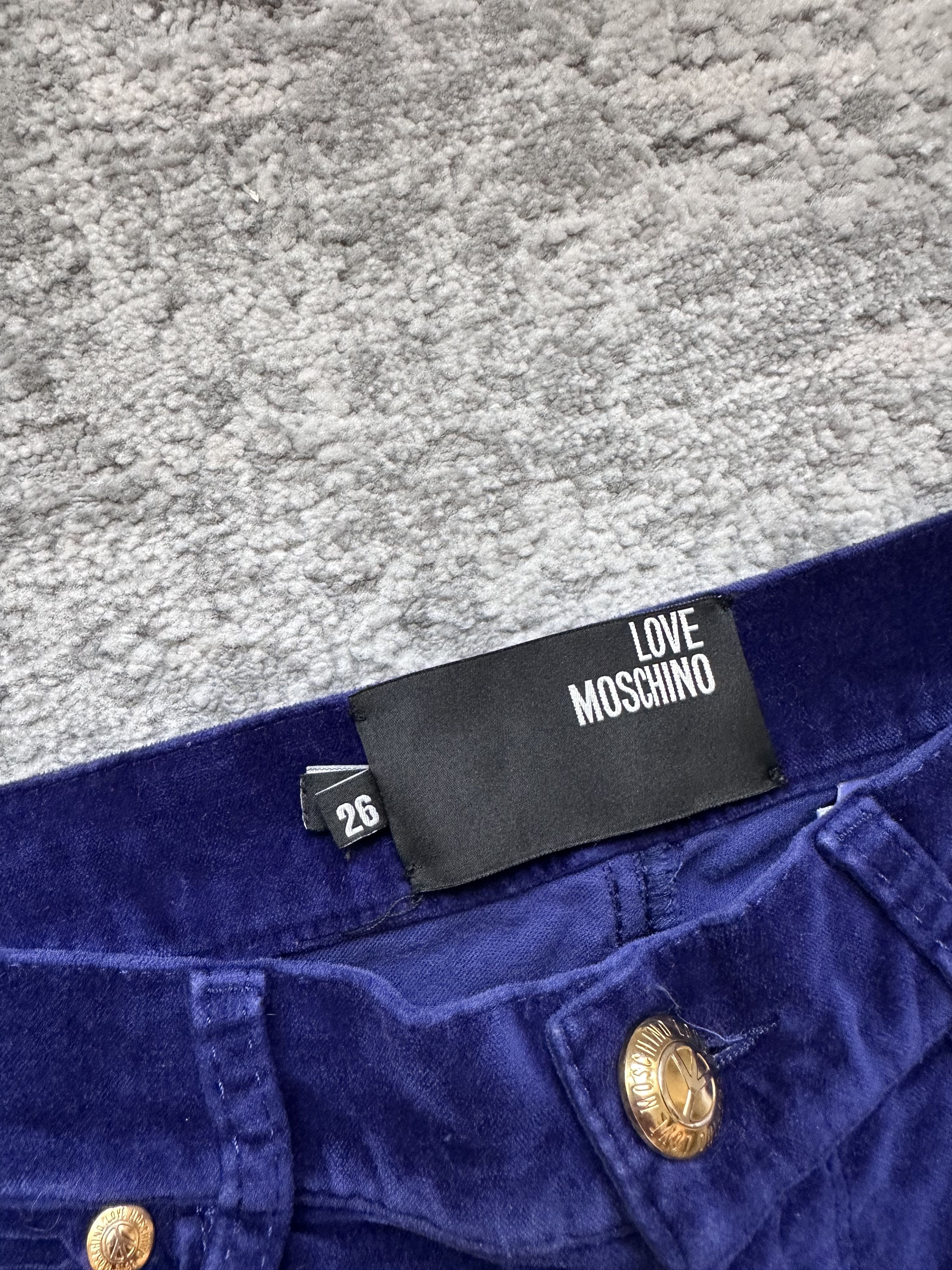Love Moschino Love Moschino Velour Pants Size 27" / US 4 / IT 40 - 3 Thumbnail