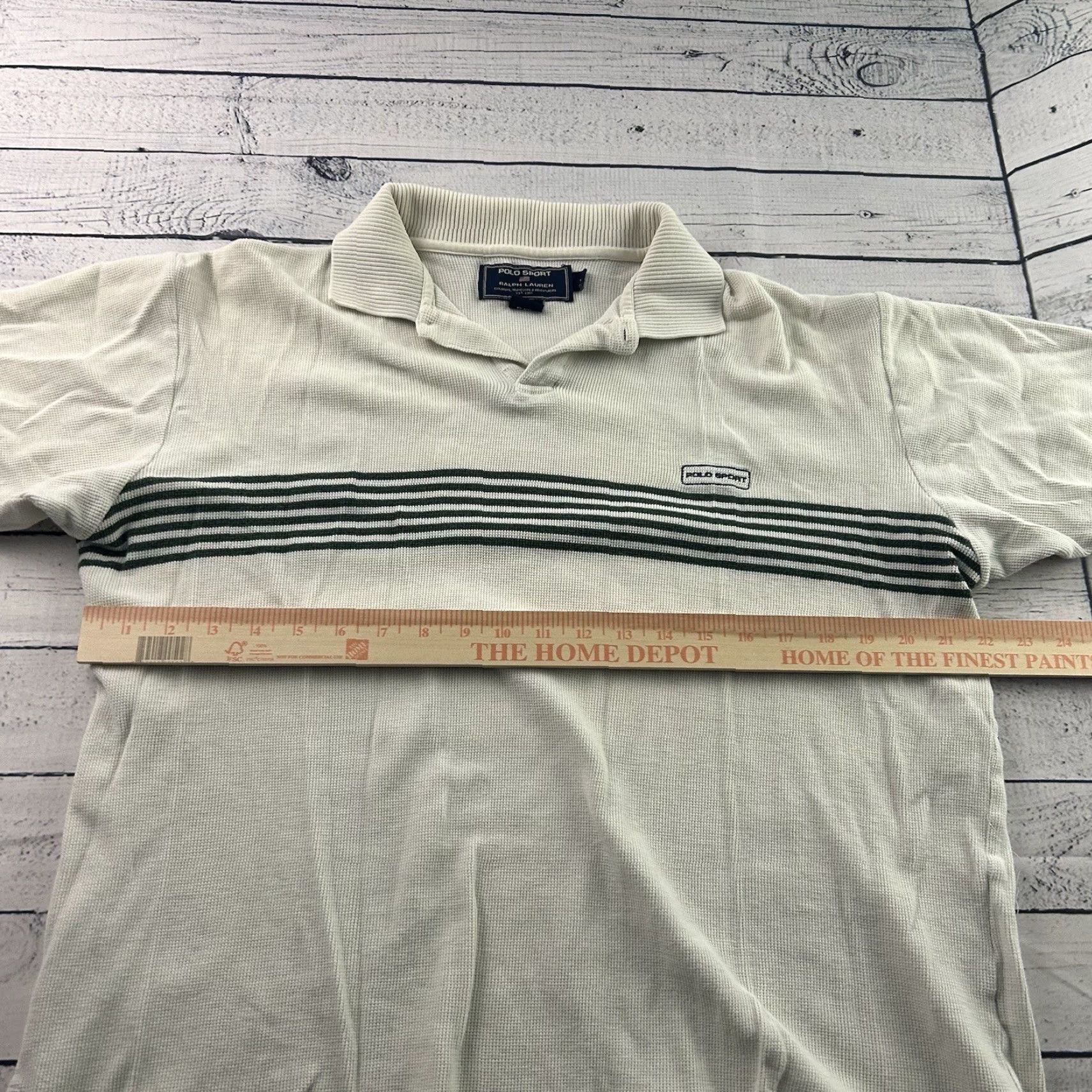 Vintage VTG Polo Sport Ralph Lauren Short Sleeve Knit Cotton Shirt Mens M Beige Shirt Size US M / EU 48-50 / 2 - 6 Thumbnail