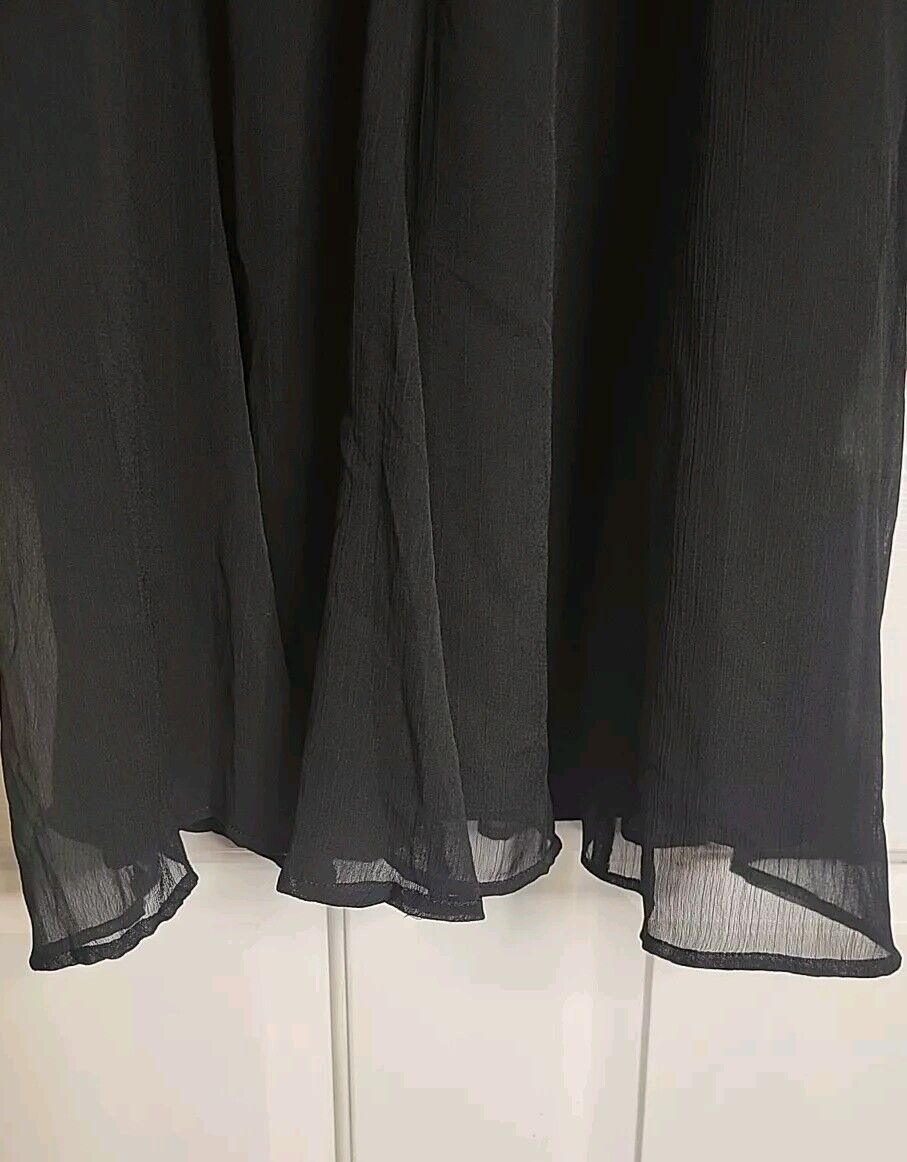 Joie Joie Women's Balloon Sleeve Dress Sheer Black Small NWOT Da Size S / US 4 / IT 40 - 5 Thumbnail