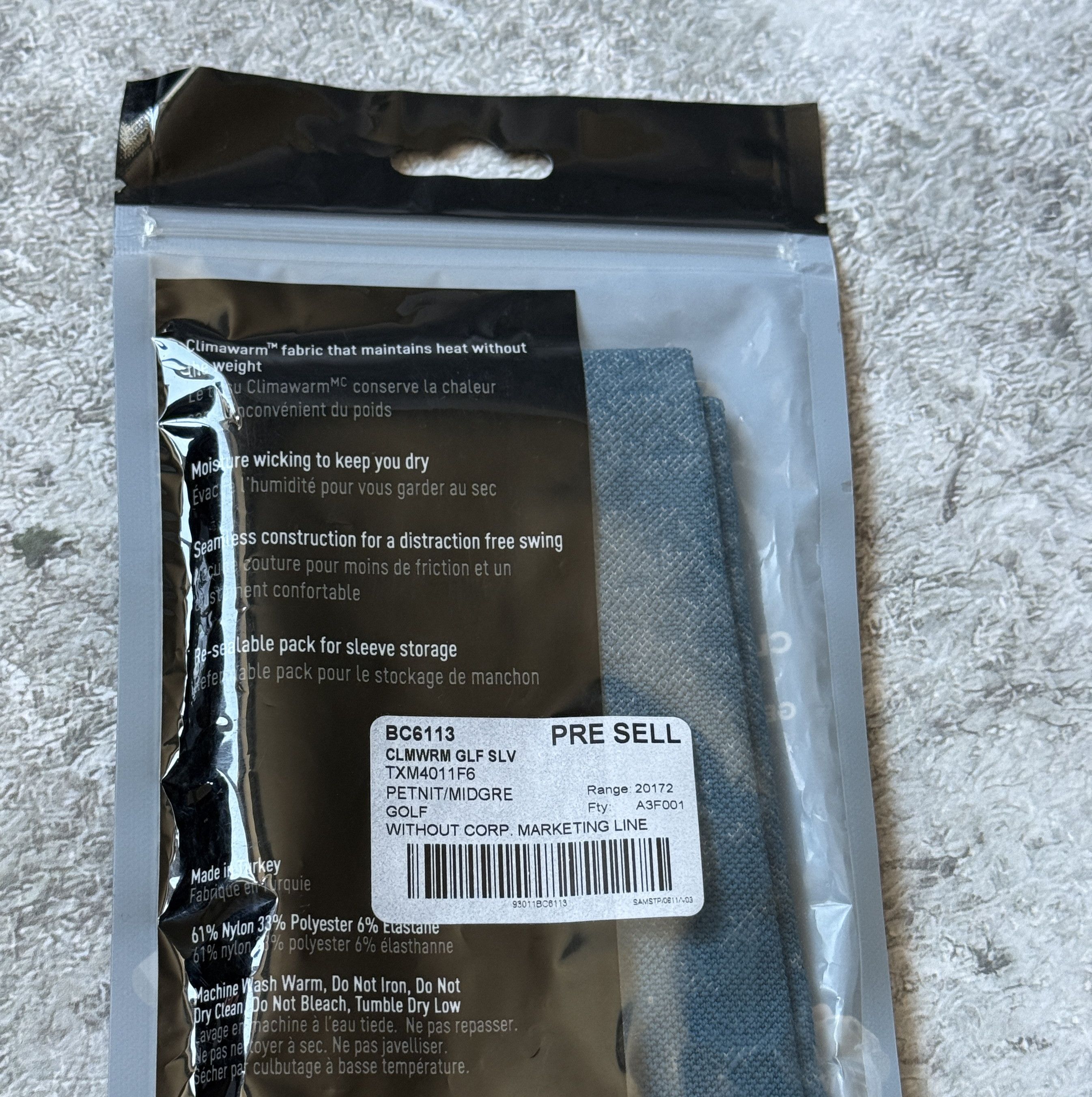 Adidas ADIDAS CLIMAWARM SEAMLESS GOLF SLEEVE BC6113 SIZE S\M Size ONE SIZE - 6 Thumbnail