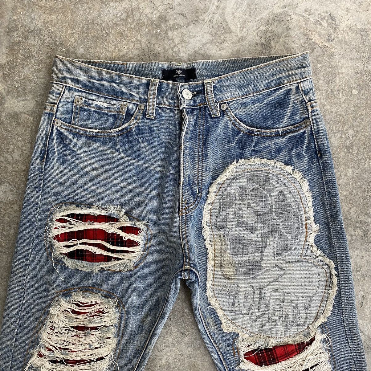 A.F.F.A. Vintage Lover’s Rock Japan Distressed Jeans Size US 30 / EU 46 - 9 Thumbnail