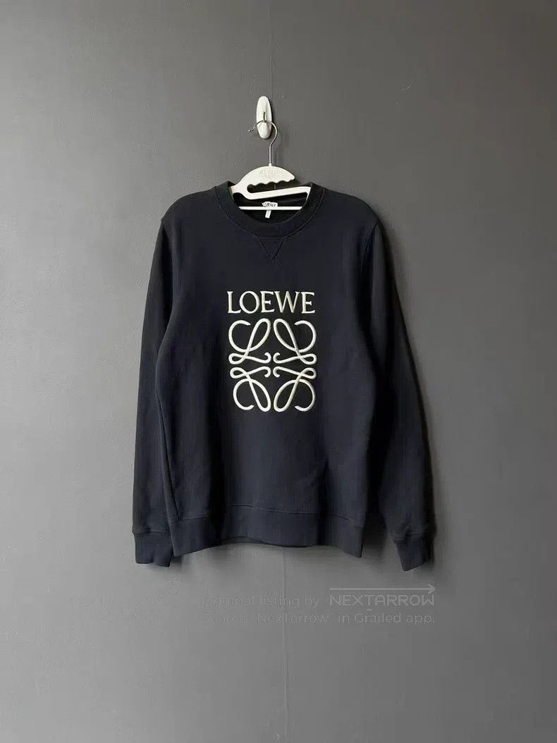Loewe Loewe Dark blue embroidered sweatshirt Size M / US 6-8 / IT 42-44 - 1 Thumbnail