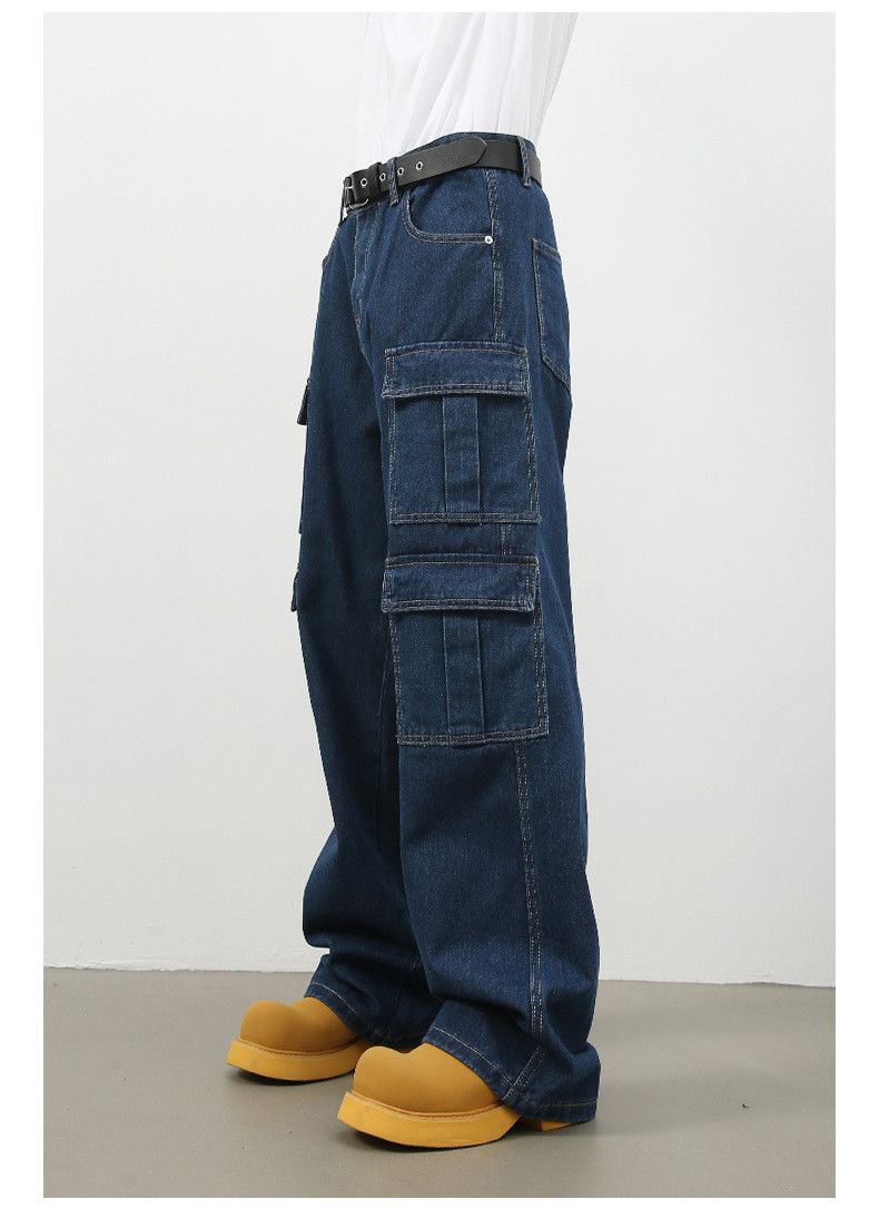 Japanese Brand × Jean Men's American retro multi-pocket washed cargo jeans Size US 32 / EU 48 - 5 Thumbnail