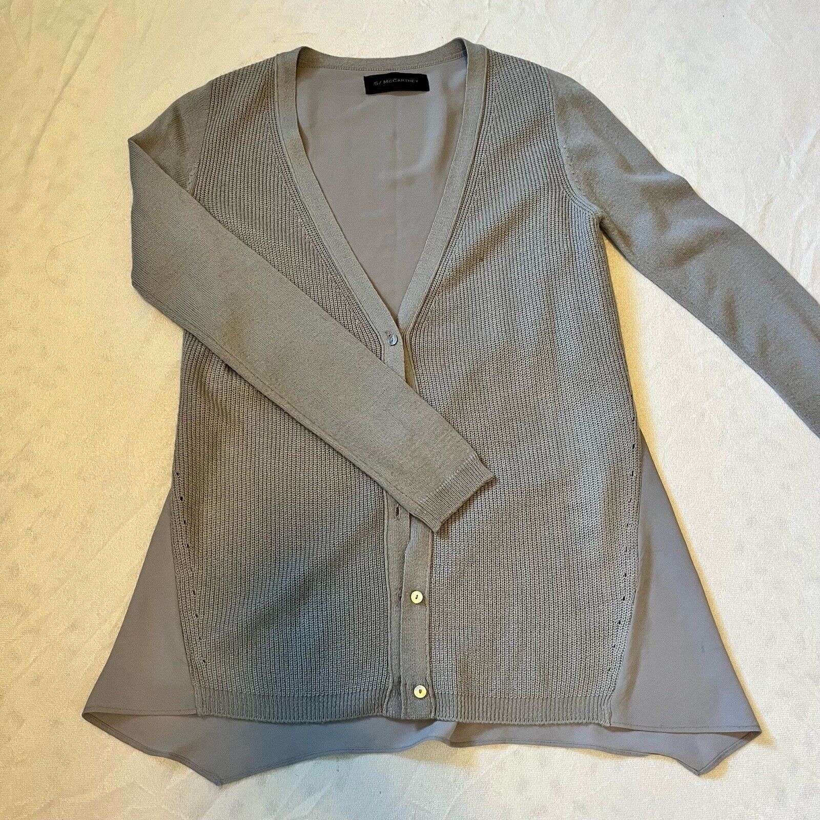 Stella McCartney Stella McCartney Womens Sweater Gray Long Sleeve Button Down Size S / US 4 / IT 40 - 2 Thumbnail