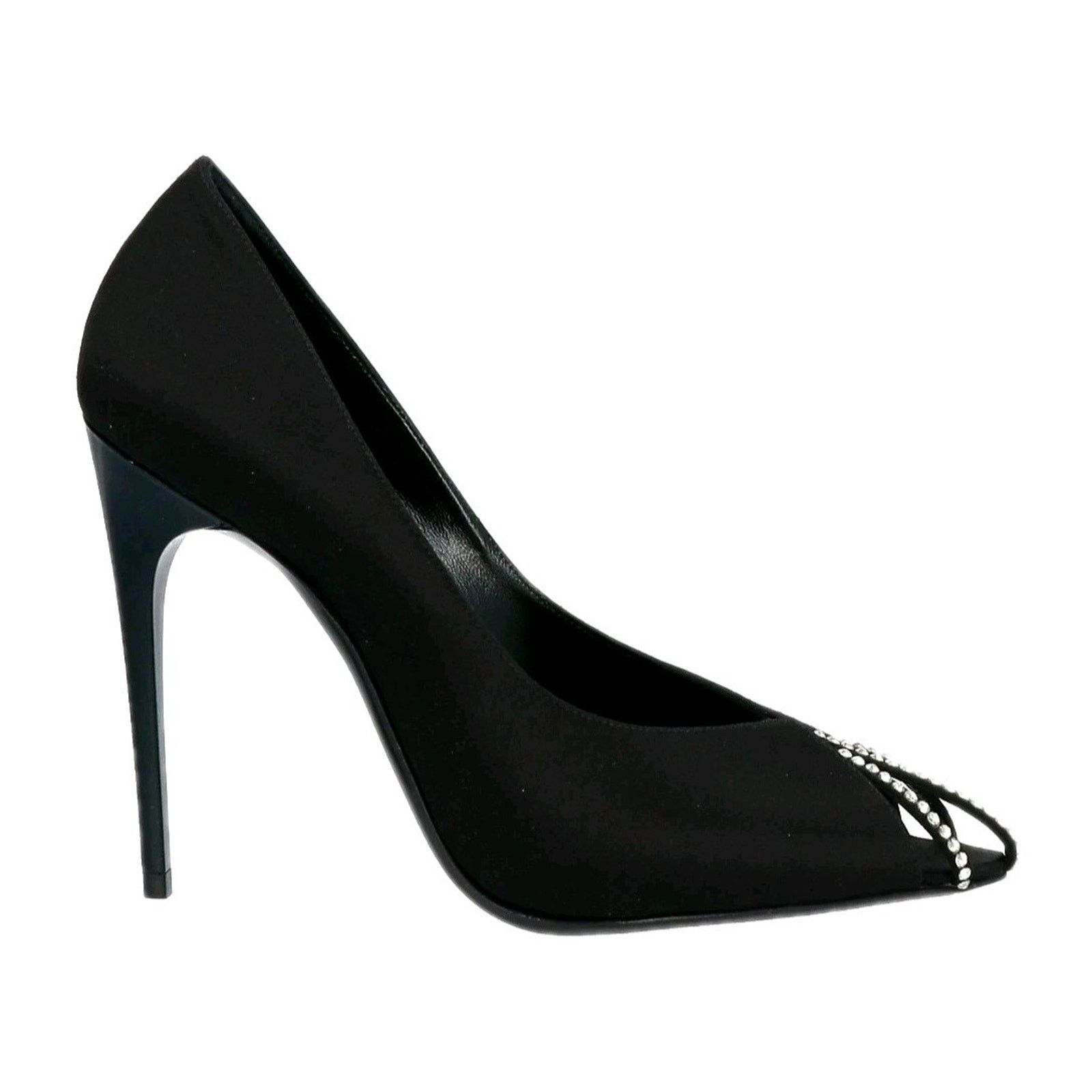 Saint Laurent Paris SAINT LAURENT Satin Pump Shoes US9 EU39 Rhinestones Size US 9 / IT 39 - 1 Thumbnail