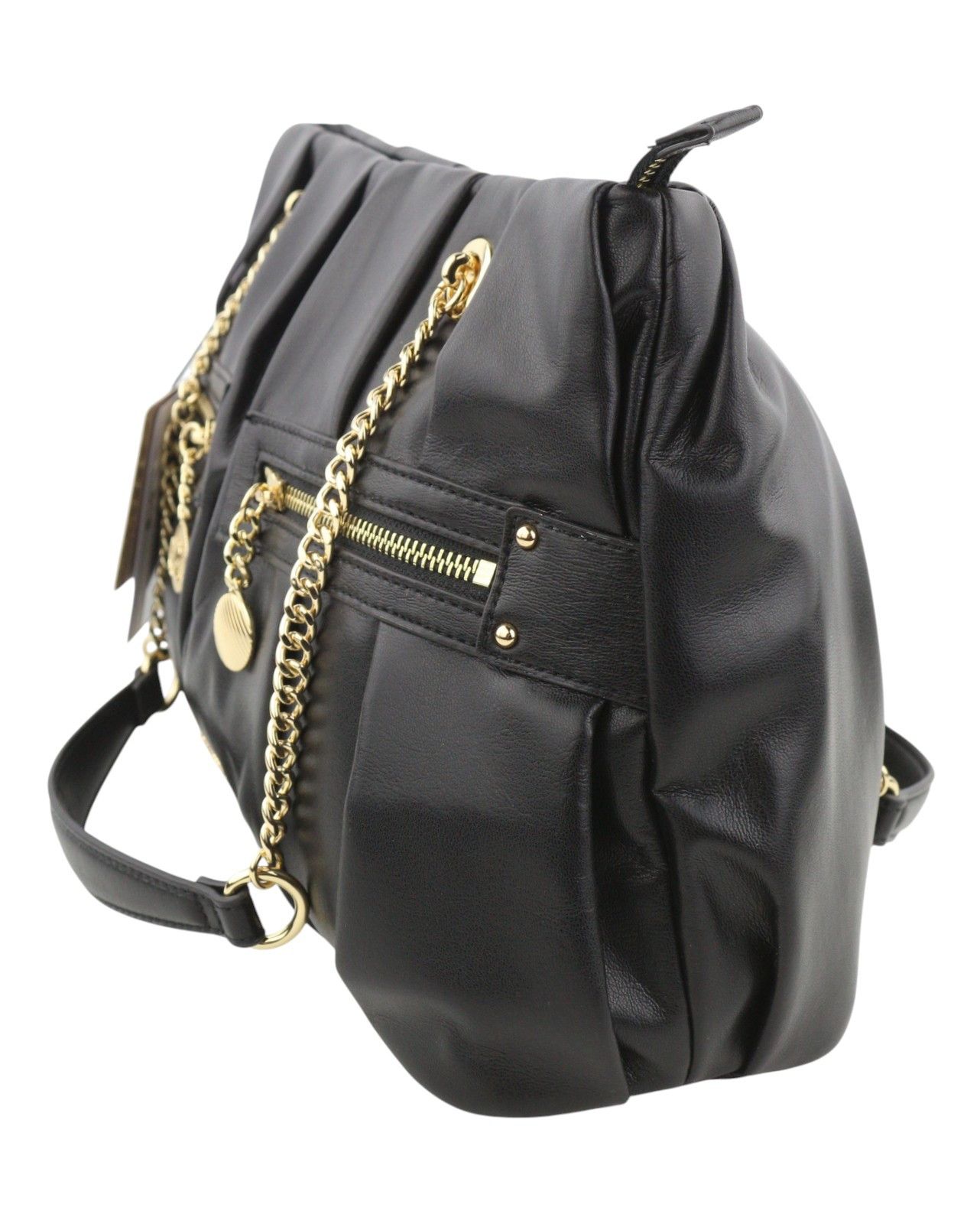 Love Moschino BORSA PU GRS NERO OS Gold Tone Handles 87740 Size ONE SIZE - 5 Thumbnail