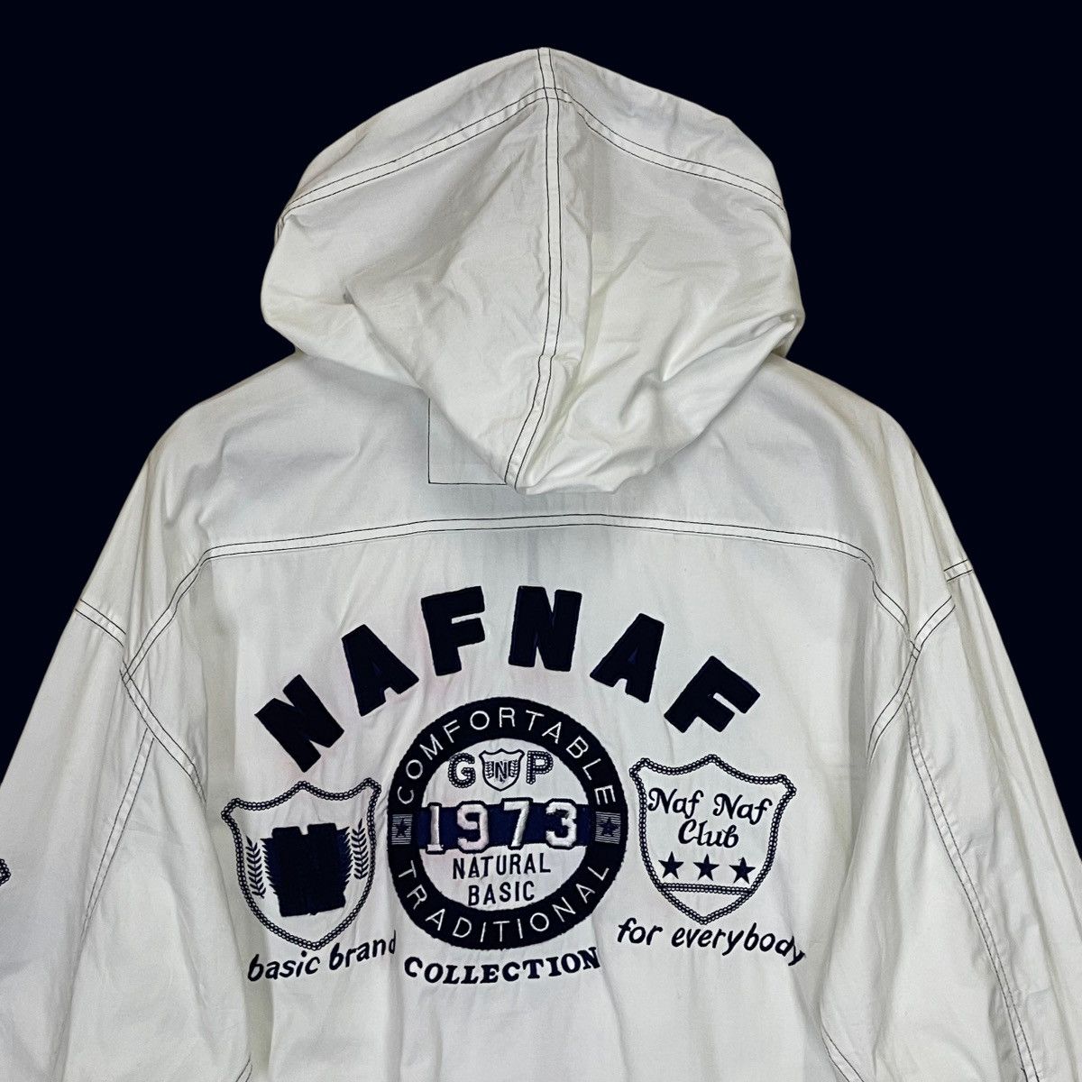 Issey Miyake Vintage 90s Naf Naf By Issey Miyake Zipper Hoodie Jacket Size US L / EU 52-54 / 3 - 4 Thumbnail