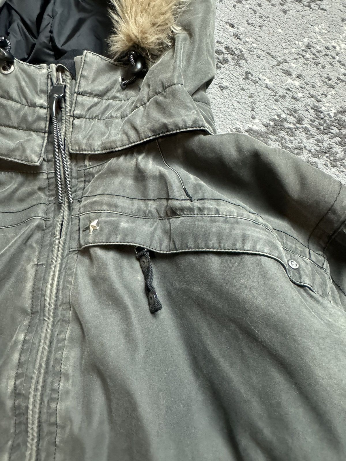 Vintage × khujo Vintage Y2K Brunotti Bomber 90s Fur Collar Avantgarde Jacket Size US S / EU 44-46 / 1 - 4 Thumbnail
