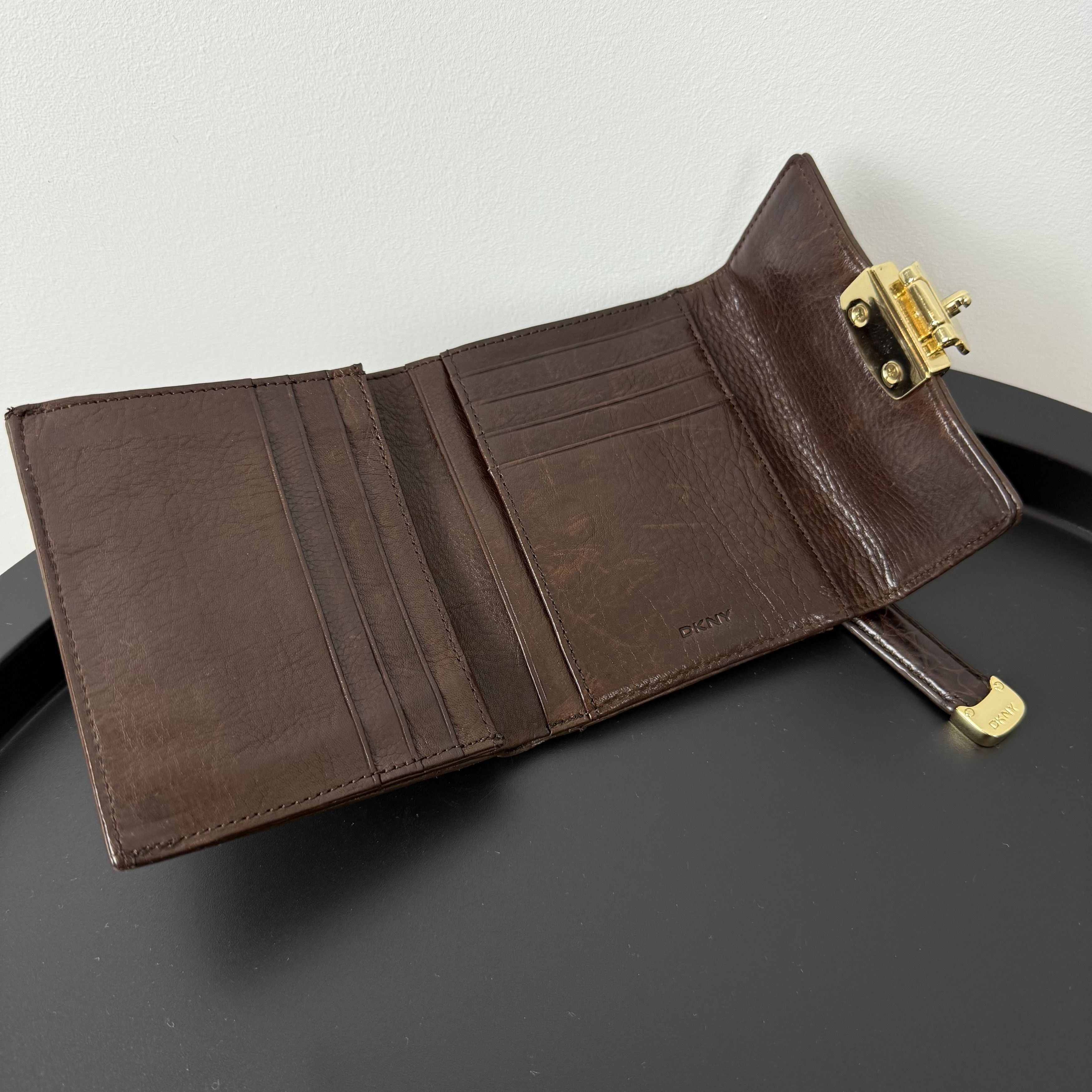 DKNY Vintage DKNY Donna Karan 00s Brown Leather Wallet Size ONE SIZE - 3 Thumbnail
