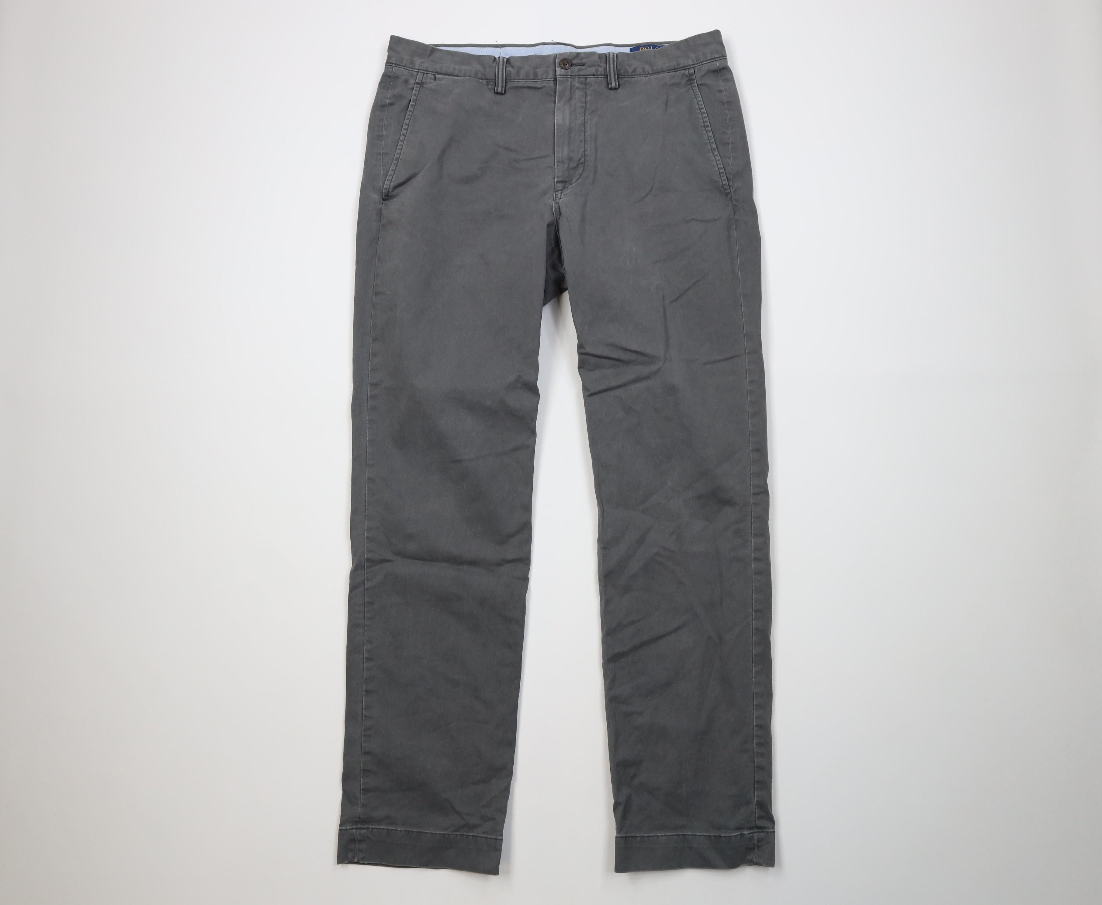Polo Ralph Lauren Vintage Y2K Ralph Lauren Cotton Twill Chino Pants Gray Size US 33 - 1 Thumbnail