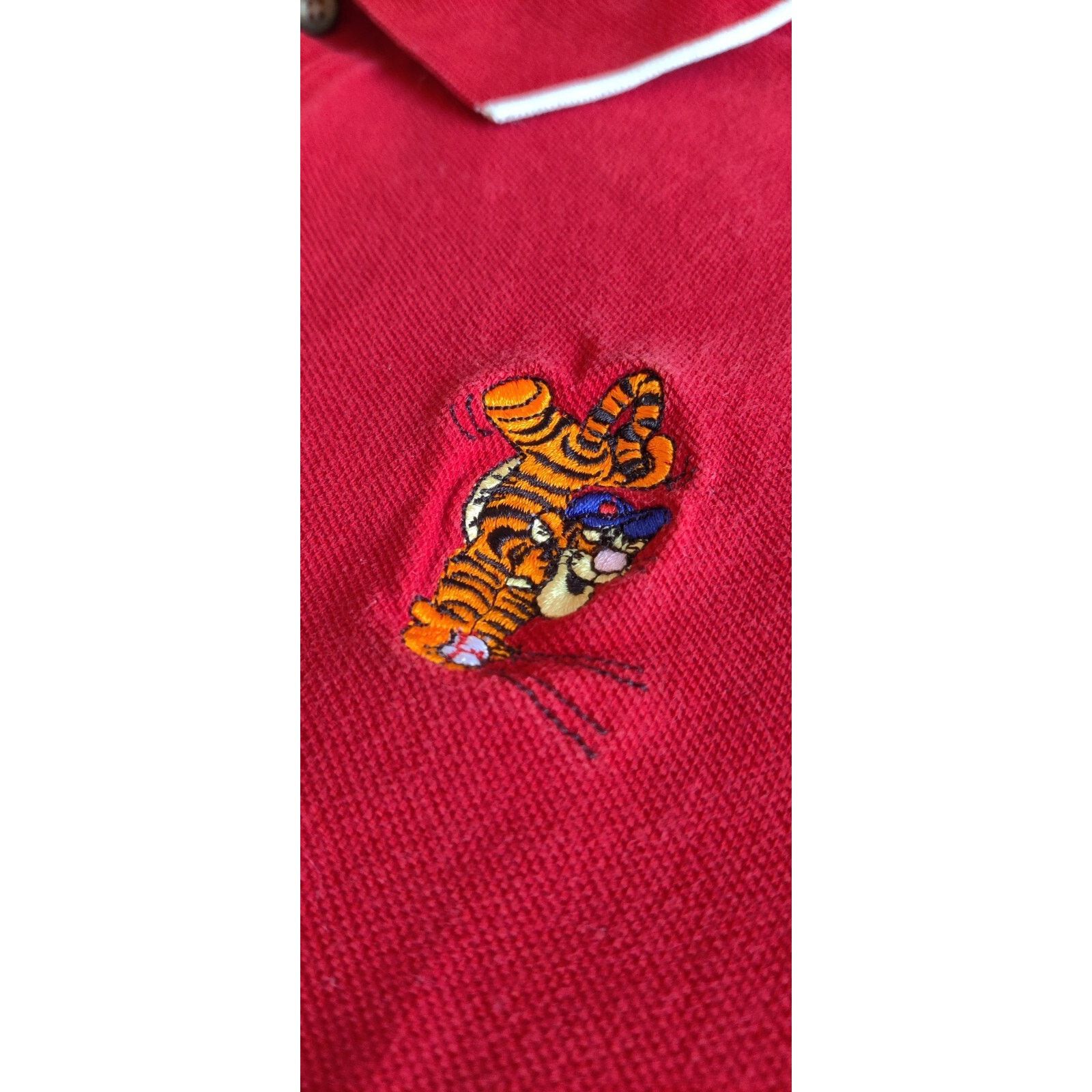 Disney The Disney Catalog Mens Large Red Tigger Polo Shirt Size US L / EU 52-54 / 3 - 2 Thumbnail