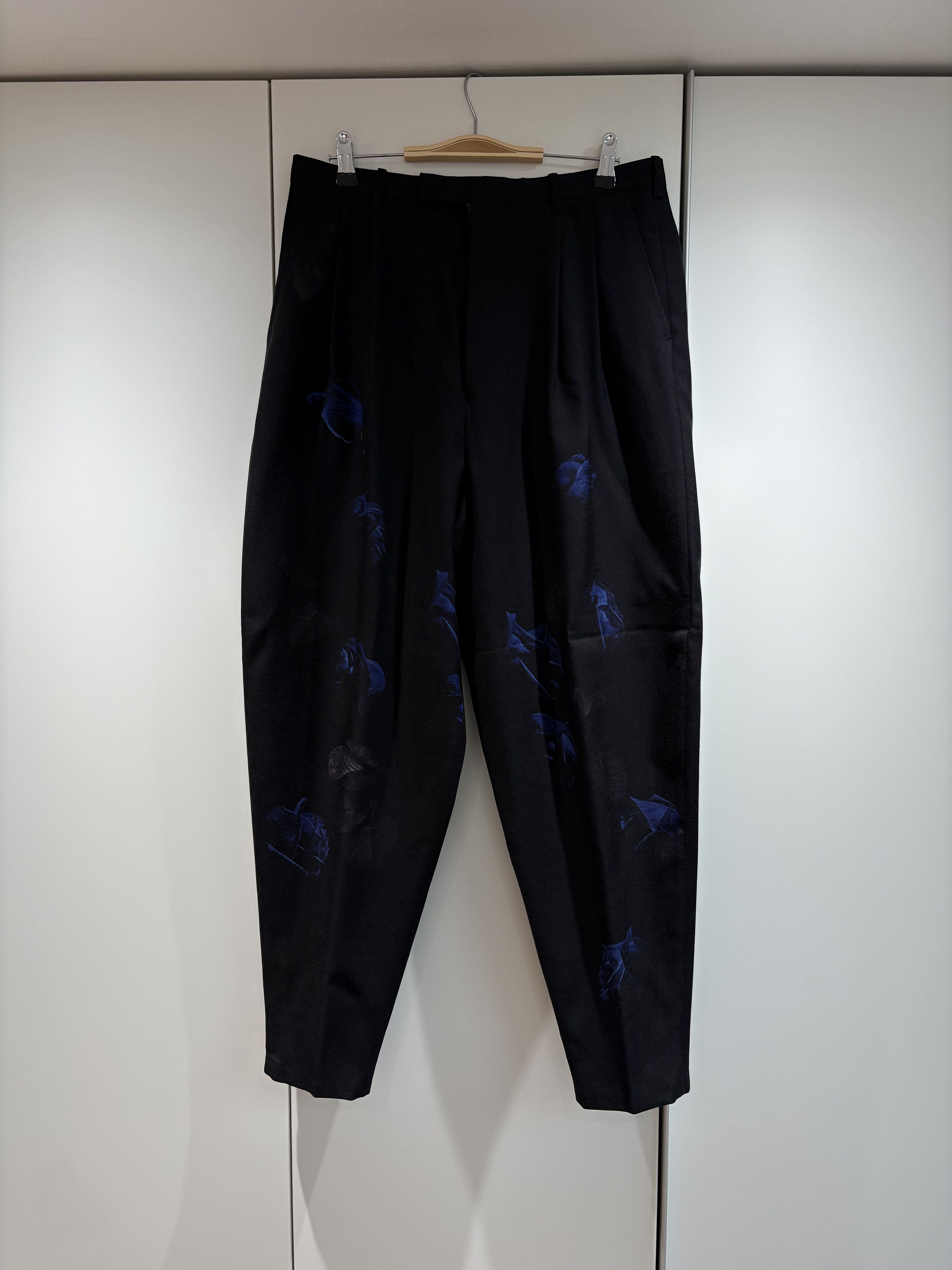 Lad Musician 18AW "Blue Rose" Inkjet 2-Tuck Tapered Wide Slacks, 44 Size US 30 / EU 46 - 1 Thumbnail