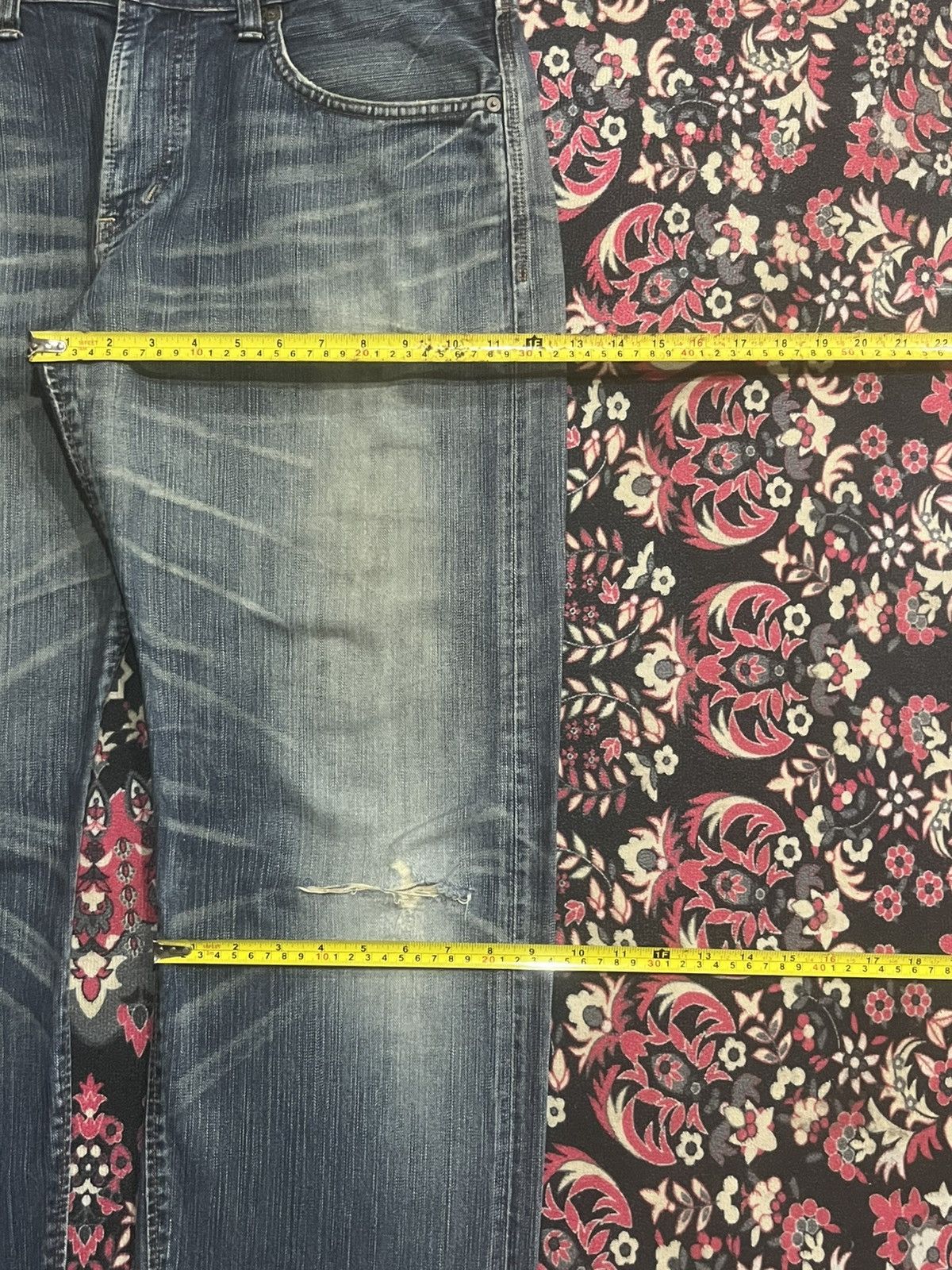 Edwin Vintage Edwin XVS Japan Blue Washed Distressed Jeans Size US 34 / EU 50 - 15 Thumbnail