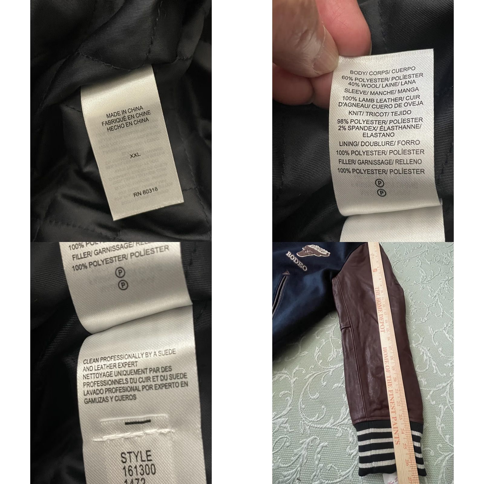 Lucky Brand {'classification': 'Product Title', 'Lucky Brand Jacket Mens 2XL Blue Wool Leather Varsity Coors Rodeo Club Beer'} Size US XXL / EU 58 / 5 - 9 Thumbnail