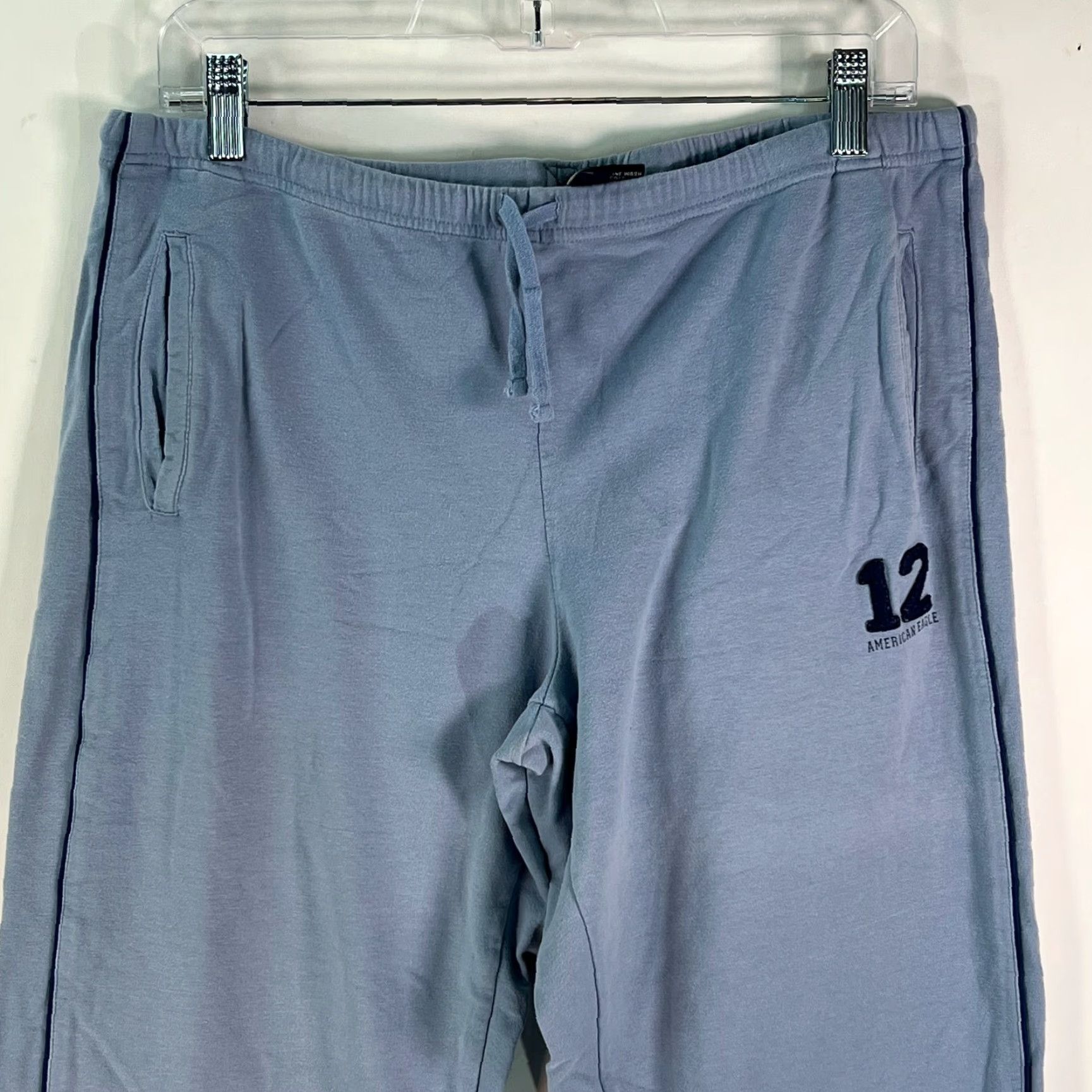 American Eagle Outfitters VINTAGE American Eagle Outfitters Womens Sweatpants Activewear Athletic Gray Size L Pockets Drawstring 97% cotton 3% Spandex Size 34" / US 12 / IT 48 - 3 Thumbnail