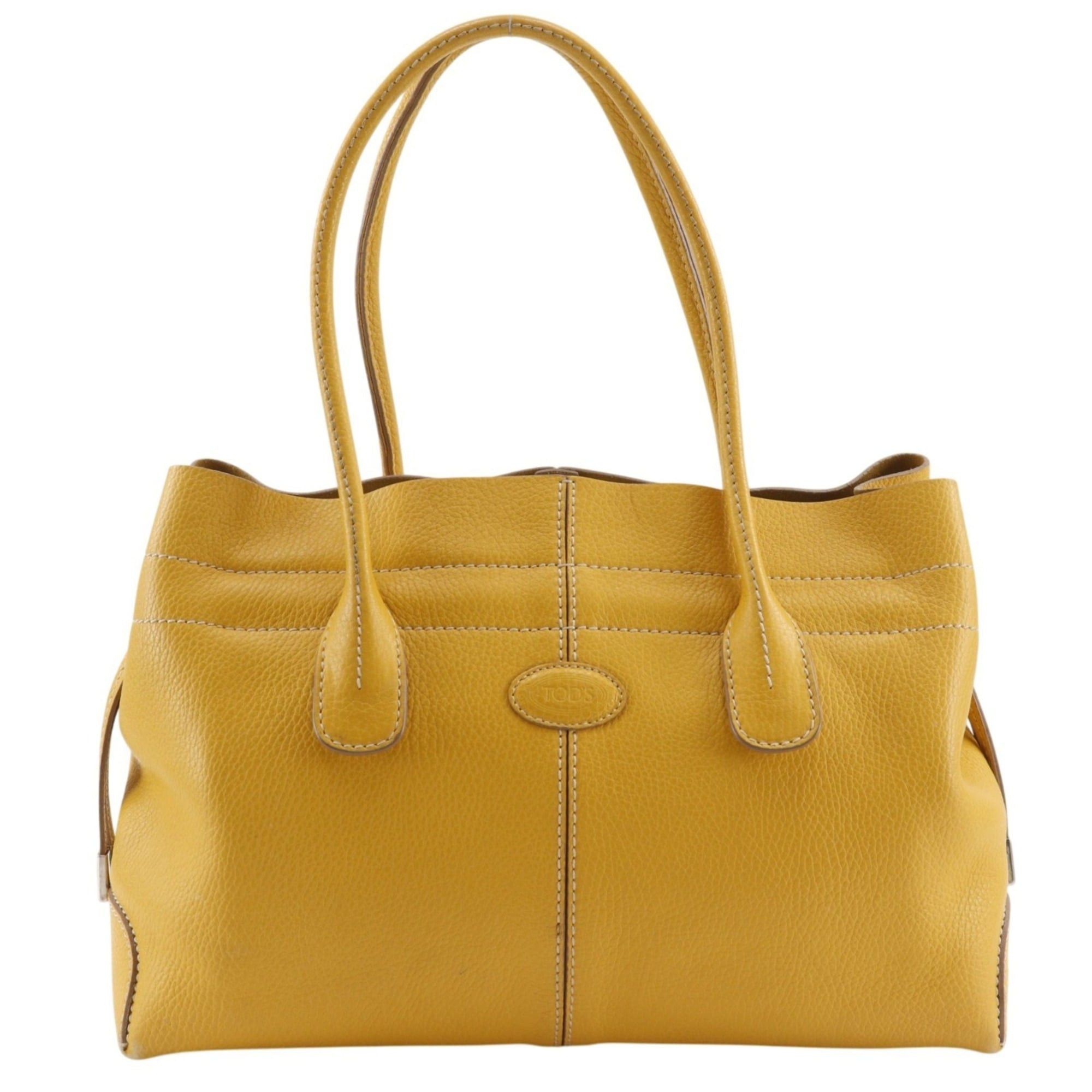 Tod's Tod's D-Bag Tote Bag, Leather, Yellow, A4 Size, Women's Size ONE SIZE - 1 Thumbnail