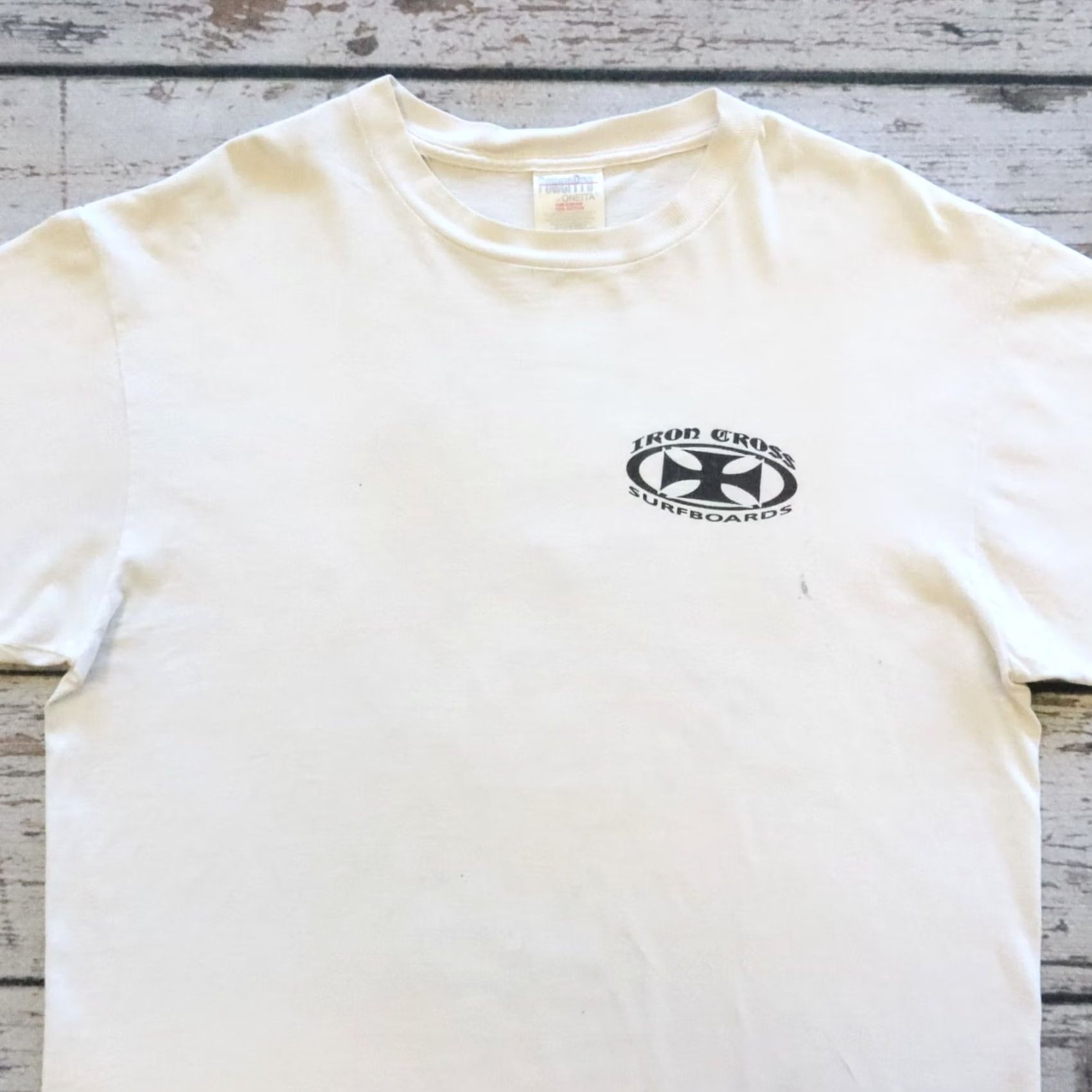 Vintage Vintage Iron Cross Surfboards Tshirt L White Mens Short Sleeve Size L Size US L / EU 52-54 / 3 - 3 Thumbnail