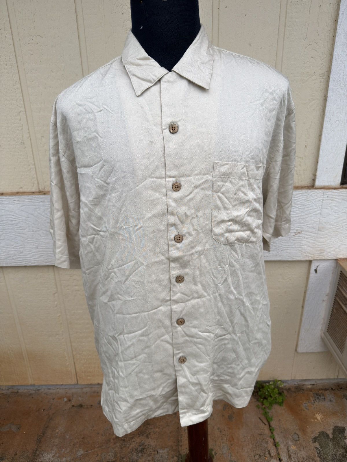 Tommy Bahama New Tommy Bahama Men's L Island Style Hawaiian Rayon Cream Size US M / EU 48-50 / 2 - 4 Thumbnail