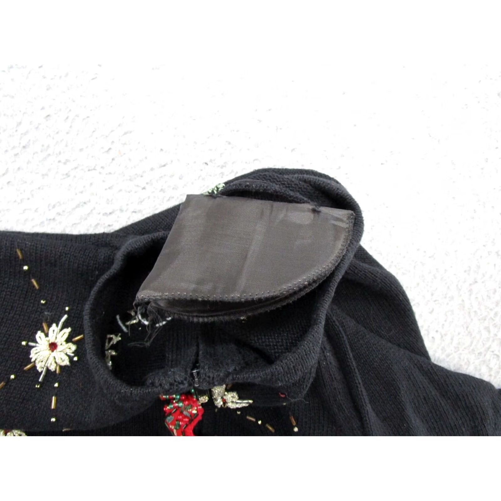 Vintage VTG Y2K 2004 Heirloom Collectibles Holiday Christmas Cardigan Zip Size PL Read Sweater Women Black Cardigan Christmas 2004 Womens PL Size L / US 10 / IT 46 - 3 Thumbnail
