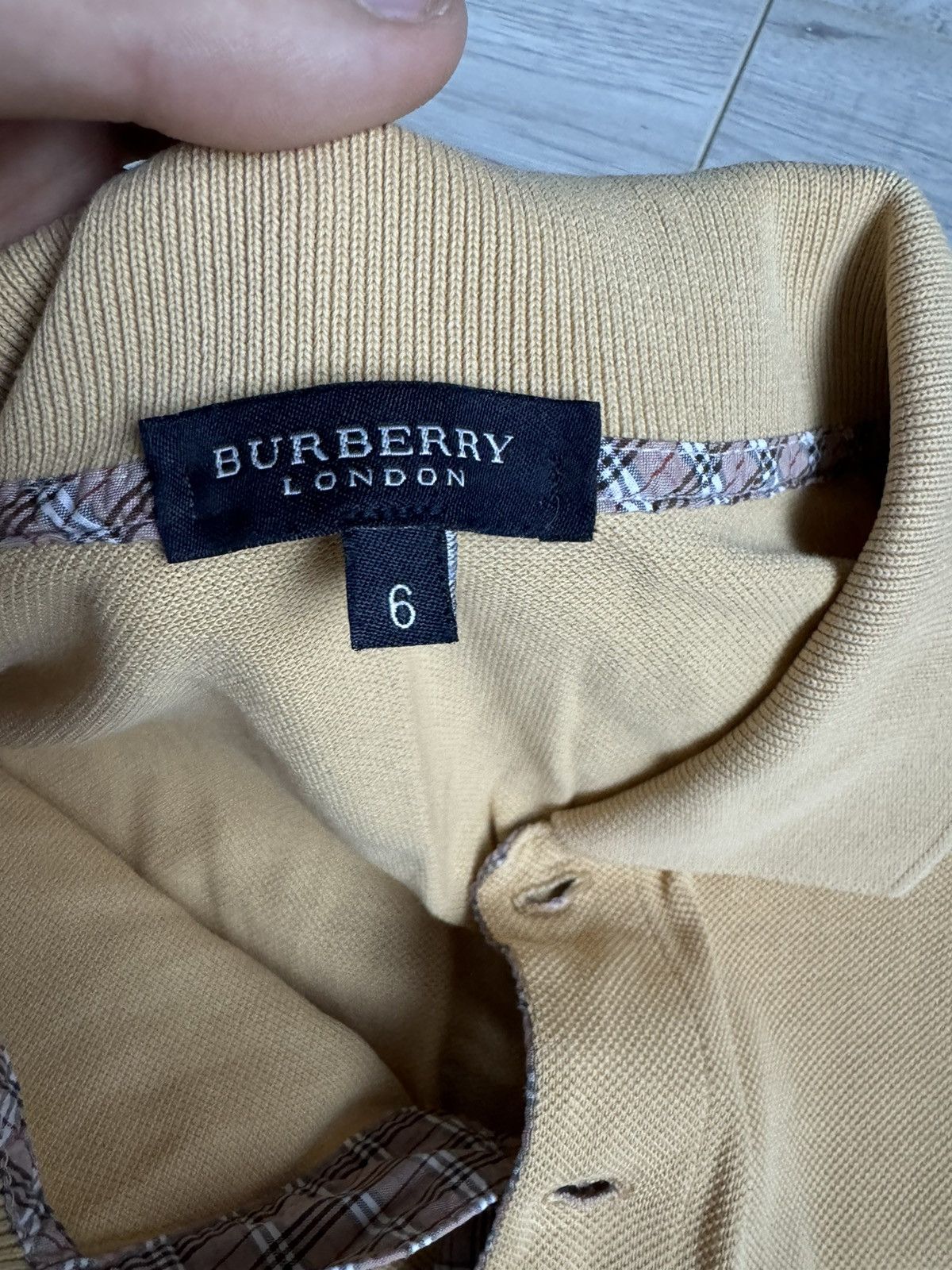Burberry × Vintage Polo Burberry Navy Check shirt Size US XL / EU 56 / 4 - 5 Thumbnail