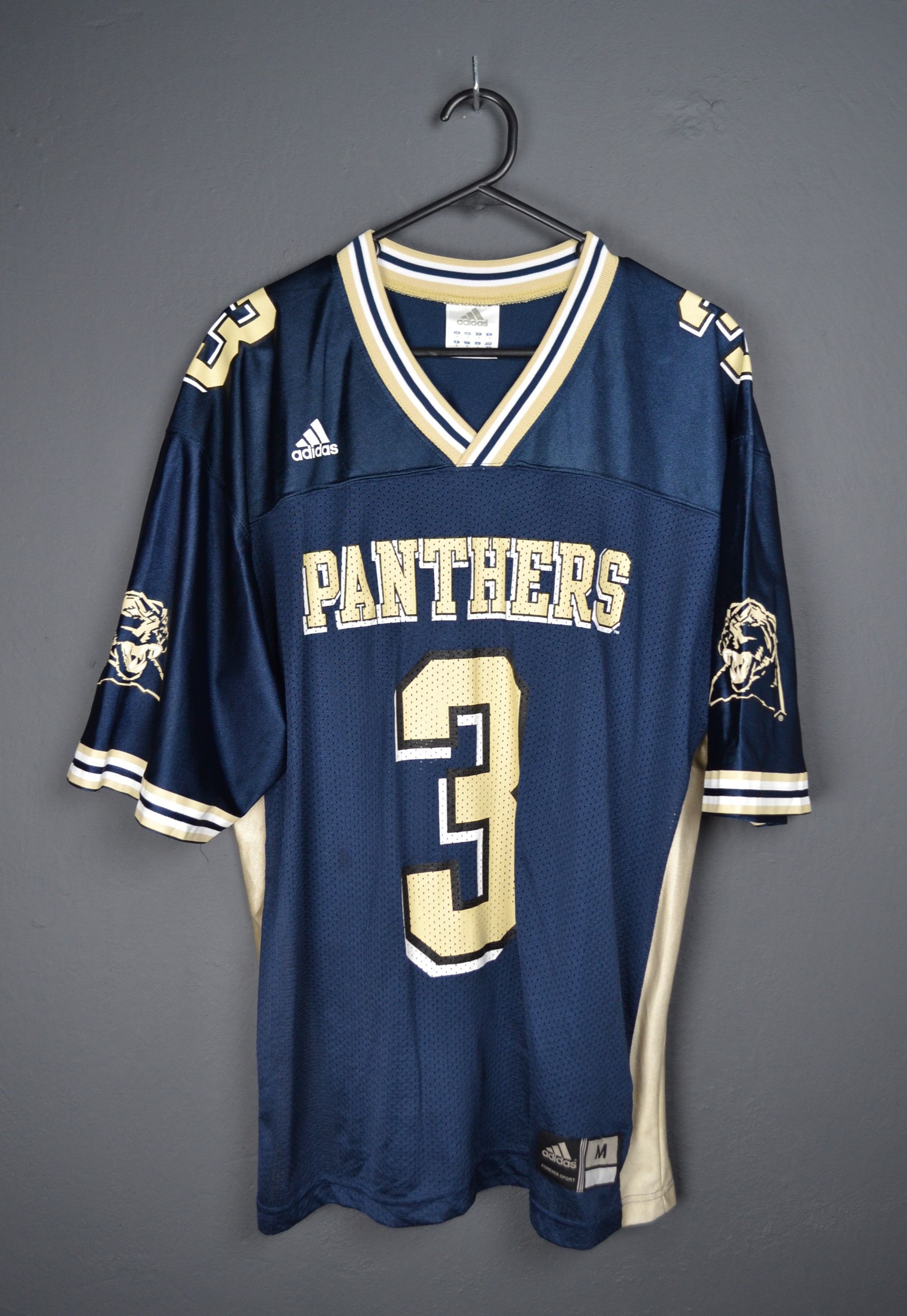 Adidas Pittsburgh Panthers Adidas Jersey #3 M Blue Size US M / EU 48-50 / 2 - 1 Thumbnail