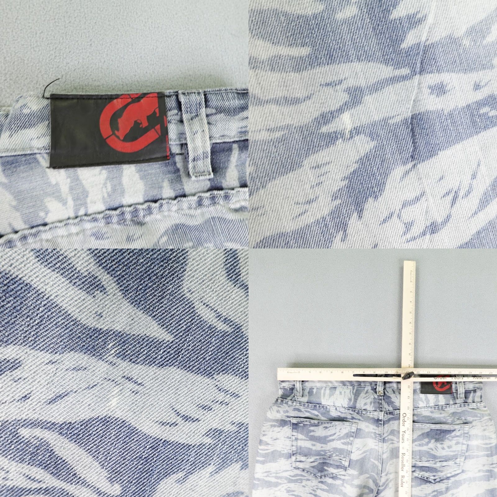 Ecko Unltd. VINTAGE Ecko Unltd Shorts Mens 38 Blue Denim Bleach Camo Jean Jorts Baggy Skater Y2K Size US 38 / EU 54 - 8 Thumbnail