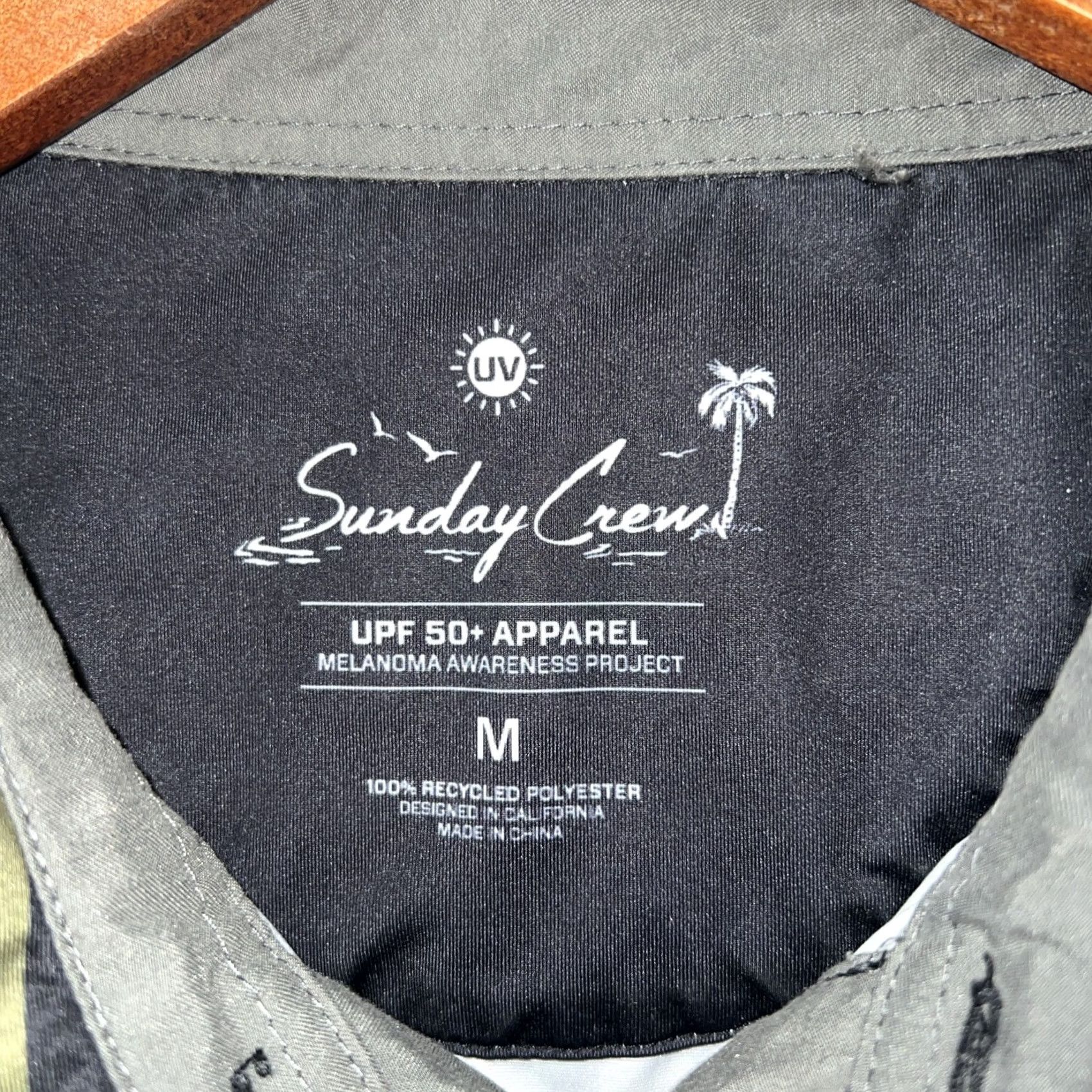 Vintage Sunday Crew Polo Shirt Mens Size M Gray Tropical Shirt Size US M / EU 48-50 / 2 - 3 Thumbnail