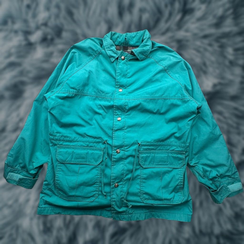 Vintage VINTAGE Woolrich Parka Jacket Womens Large Green Teal Pockets Flannel Lined 90s Outdoor Woolrich Woman Coat Size L / US 10 / IT 46 - 1 Thumbnail