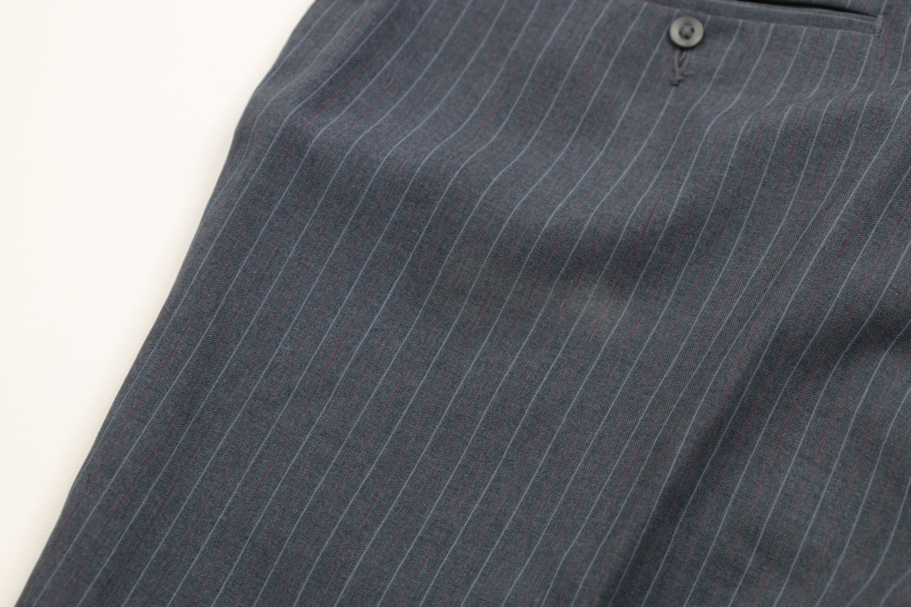 Vintage Vntage 70s Streetwear Pinstriped Knit Wide Leg Chino Pants Size US 34 / EU 50 - 9 Thumbnail
