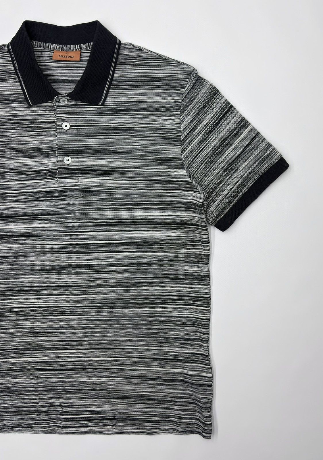 Missoni Missoni Striped Polo T-shirt Shirt Size US L / EU 52-54 / 3 - 2 Thumbnail