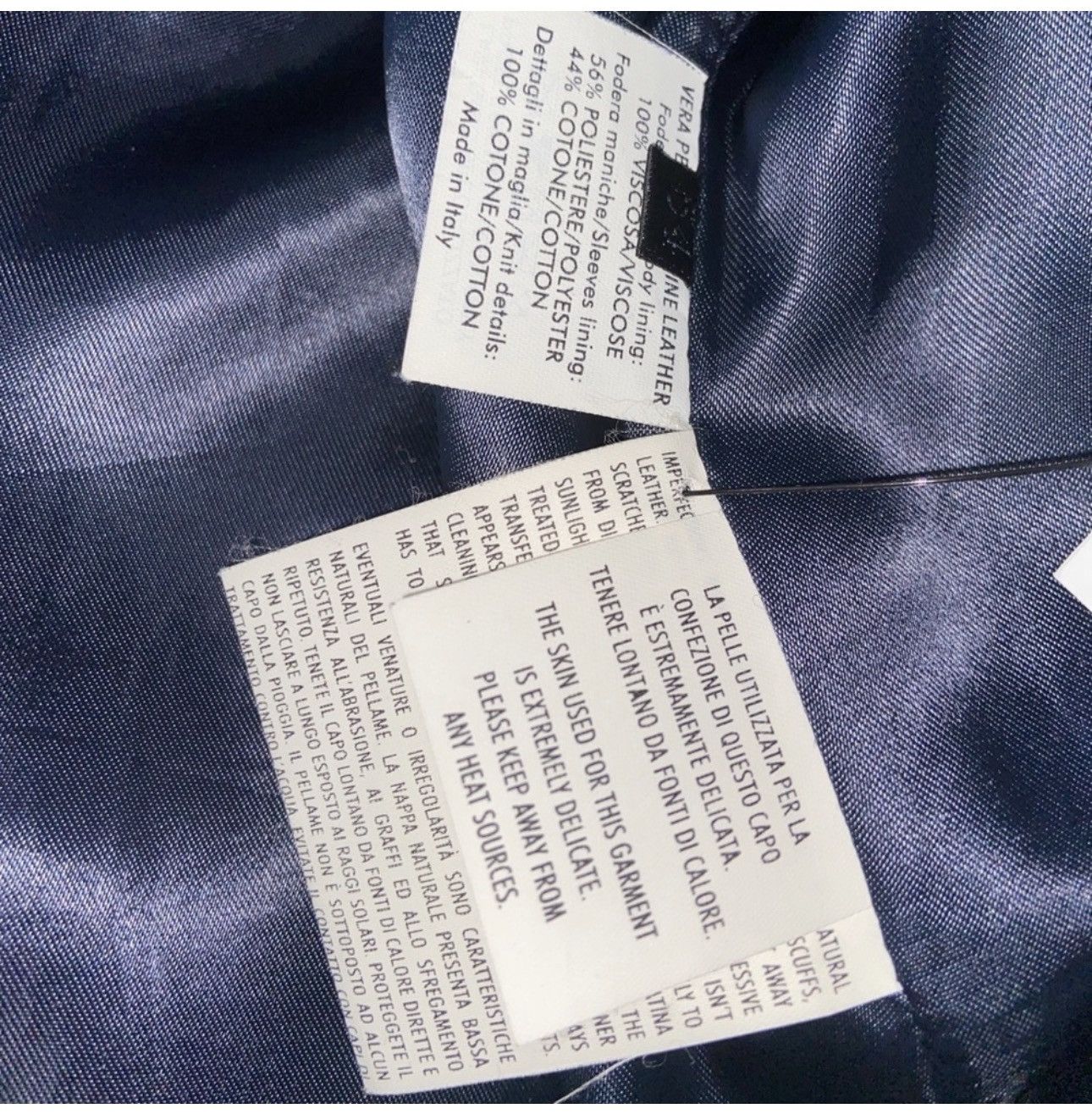 Alexander McQueen Alexander McQueen leather jacket XXL Blue UNI​​​ Vintage Lux Size XXL / US 16-18 / IT 52-54 - 11 Thumbnail