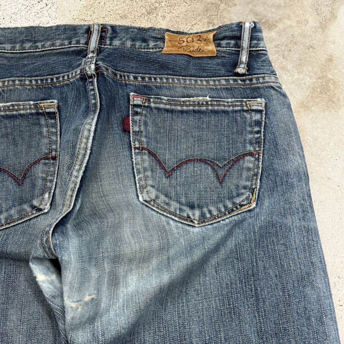 Edwin Miss Edwin 503 Rude Distressed Japanese Denim Pants Size 28" / US 6 / IT 42 - 16 Thumbnail