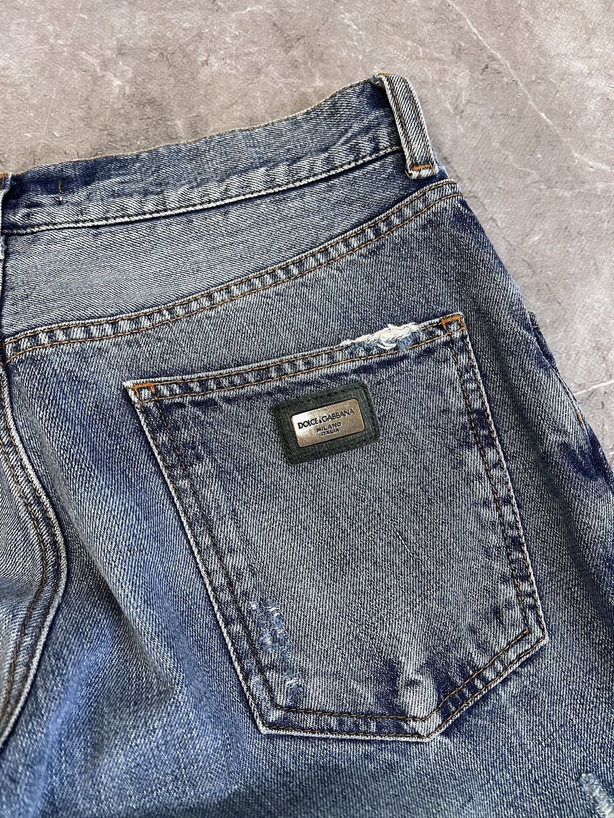 Dolce & Gabbana Dolce Gabbana Denim Slim Jeans Distressed Y2K Size US 30 / EU 46 - 9 Thumbnail