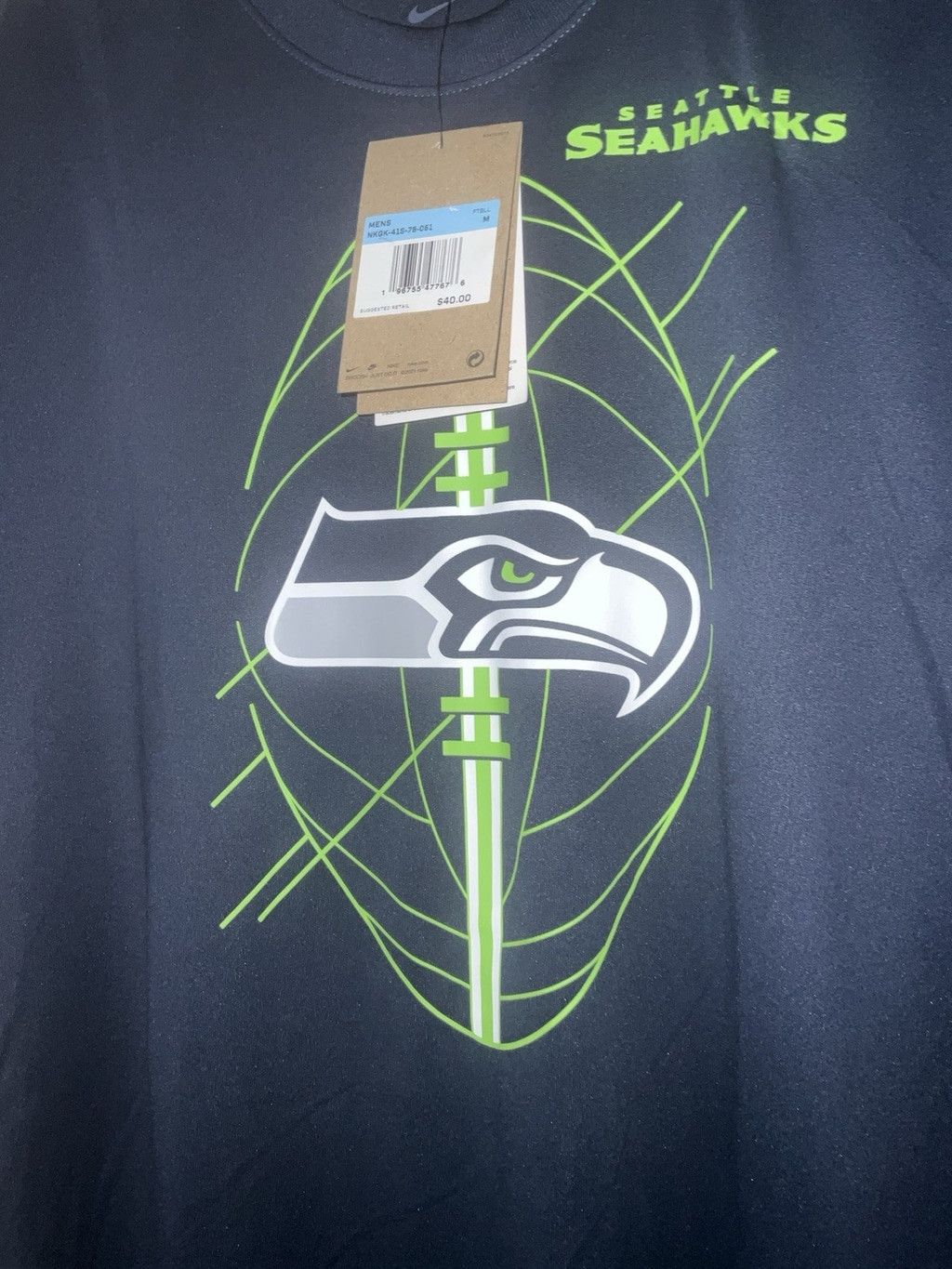 Nike New Seattle Seahawks Nike Men's Dri Fit Shirt Medium Size US M / EU 48-50 / 2 - 8 Thumbnail