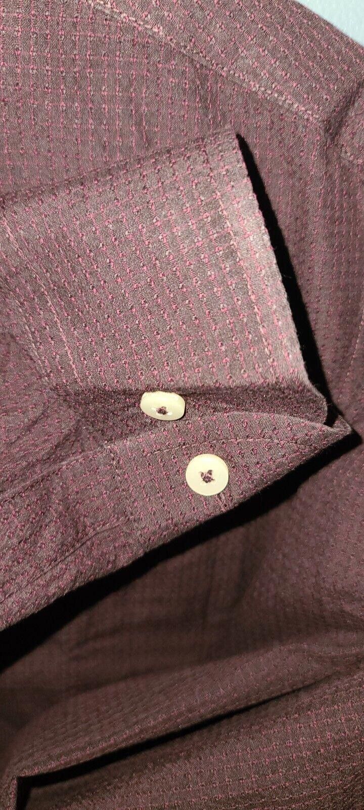 Tommy Bahama Tommy Bahama Shirt Mens Large Maroon Button Up Silk Wool Size US L / EU 52-54 / 3 - 6 Thumbnail