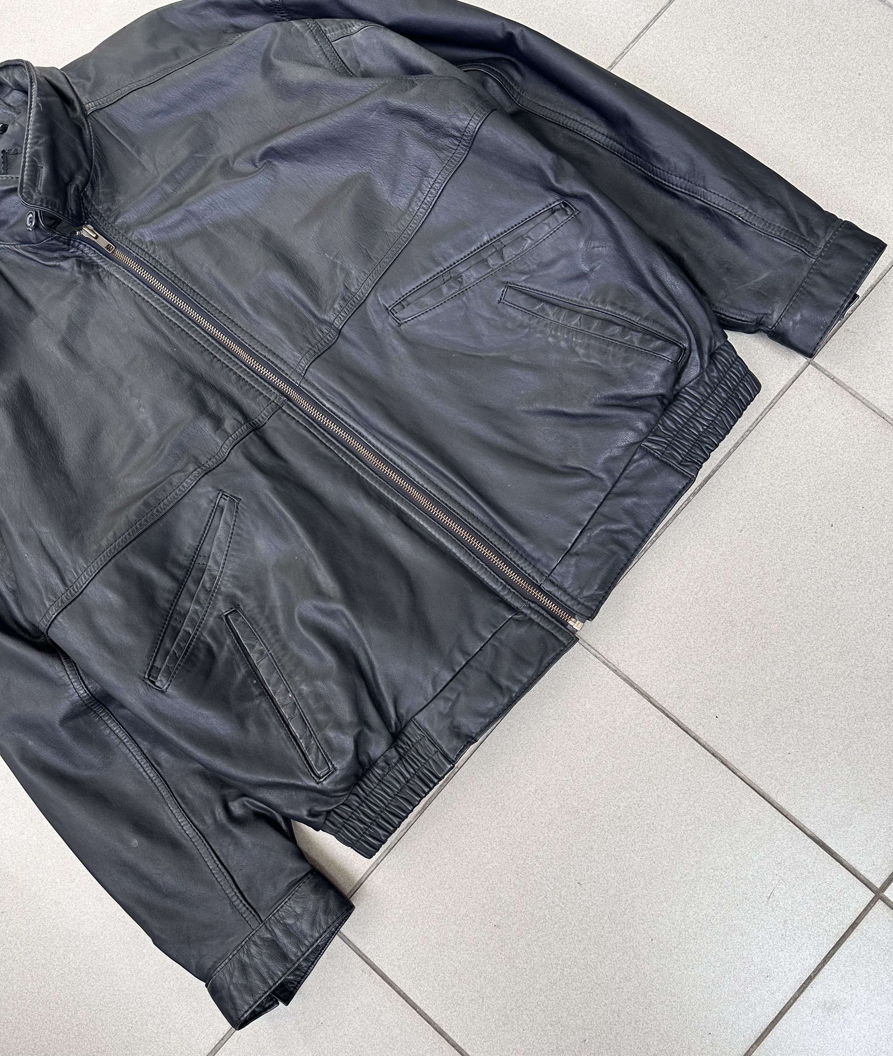 Leather × Vintage Vintage Avant Garde men biker boxy leather jacket starboy Size US L / EU 52-54 / 3 - 3 Thumbnail