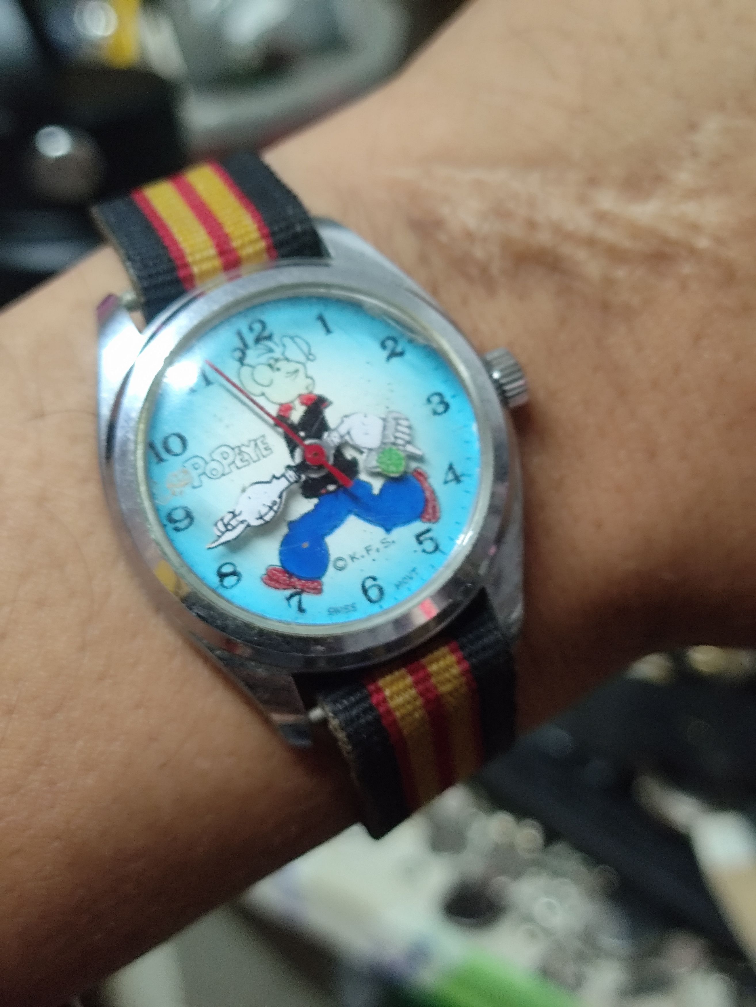 Vintage Vintage Popeye Automatic Hand Winding Watch JAPAN Size ONE SIZE - 1 Thumbnail