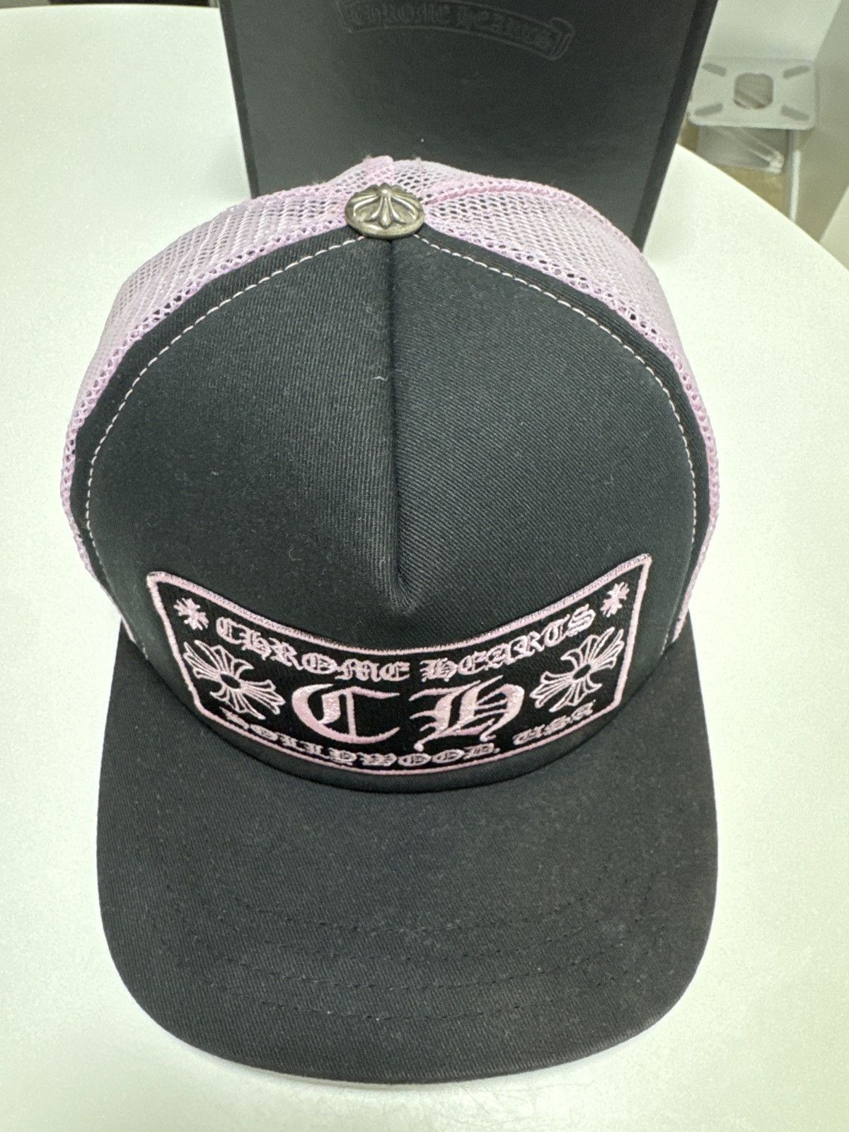 Black and Pink Chrome Hearts Trucker display picture 3