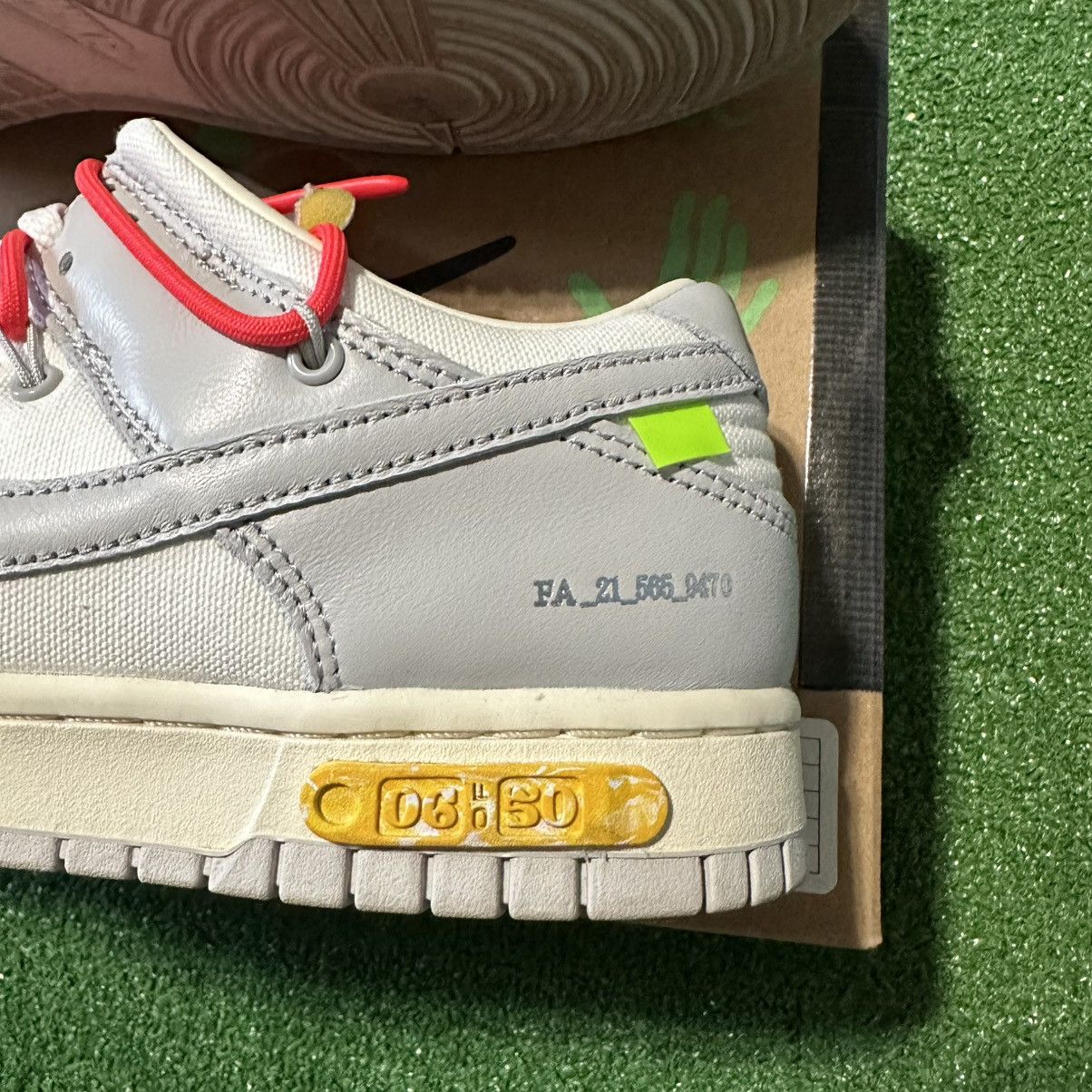Nike × Off-White Nike Dunk Low Off White Lot 06 Of 50 Size US 9.5 / EU 42-43 - 2 Thumbnail
